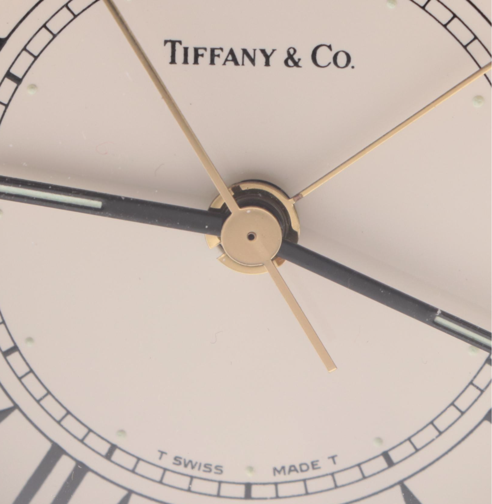 Tiffany & Co. Brass Desk Clock