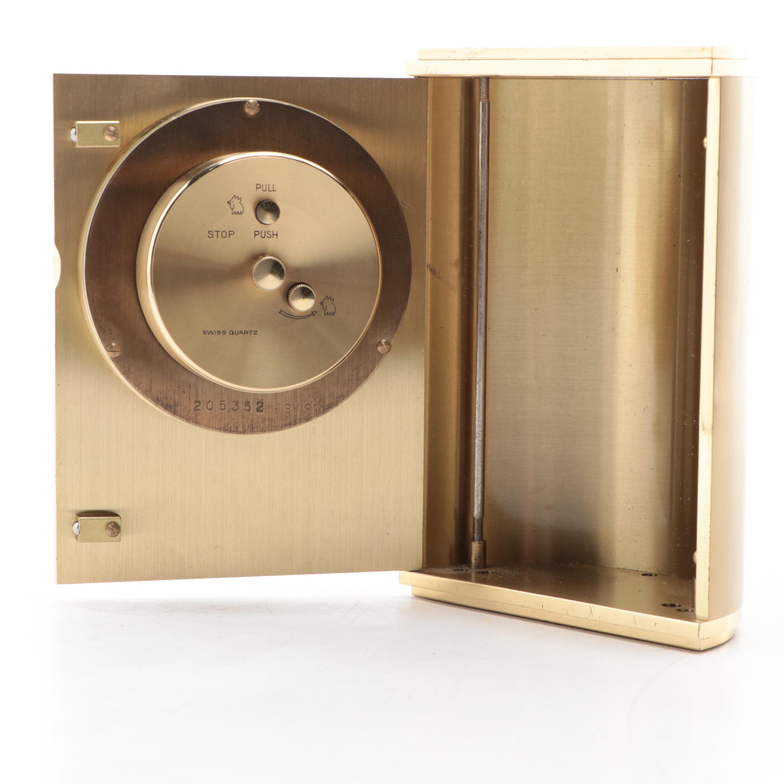 Tiffany & Co. Brass Desk Clock