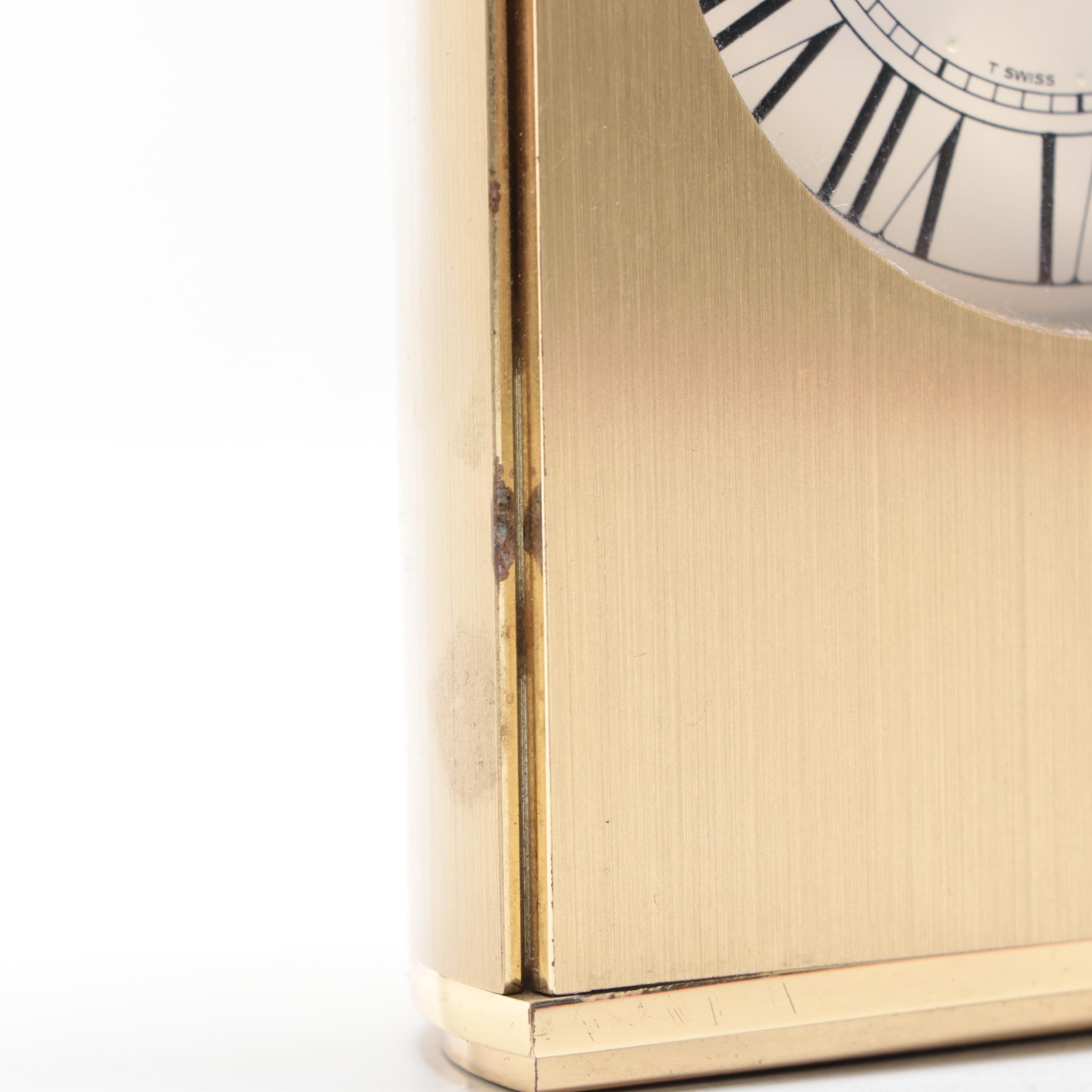 Tiffany & Co. Brass Desk Clock