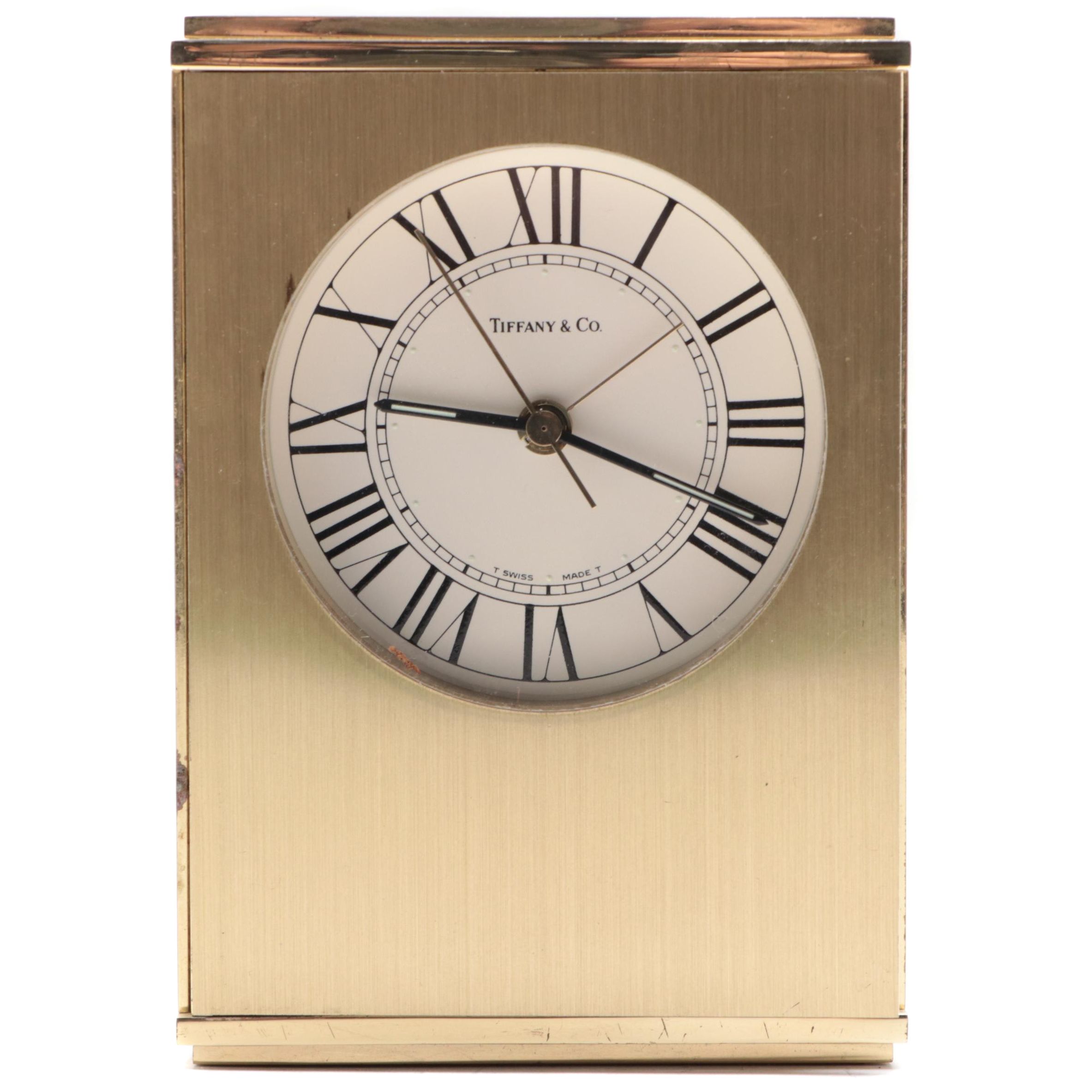 Tiffany & Co. Brass Desk Clock
