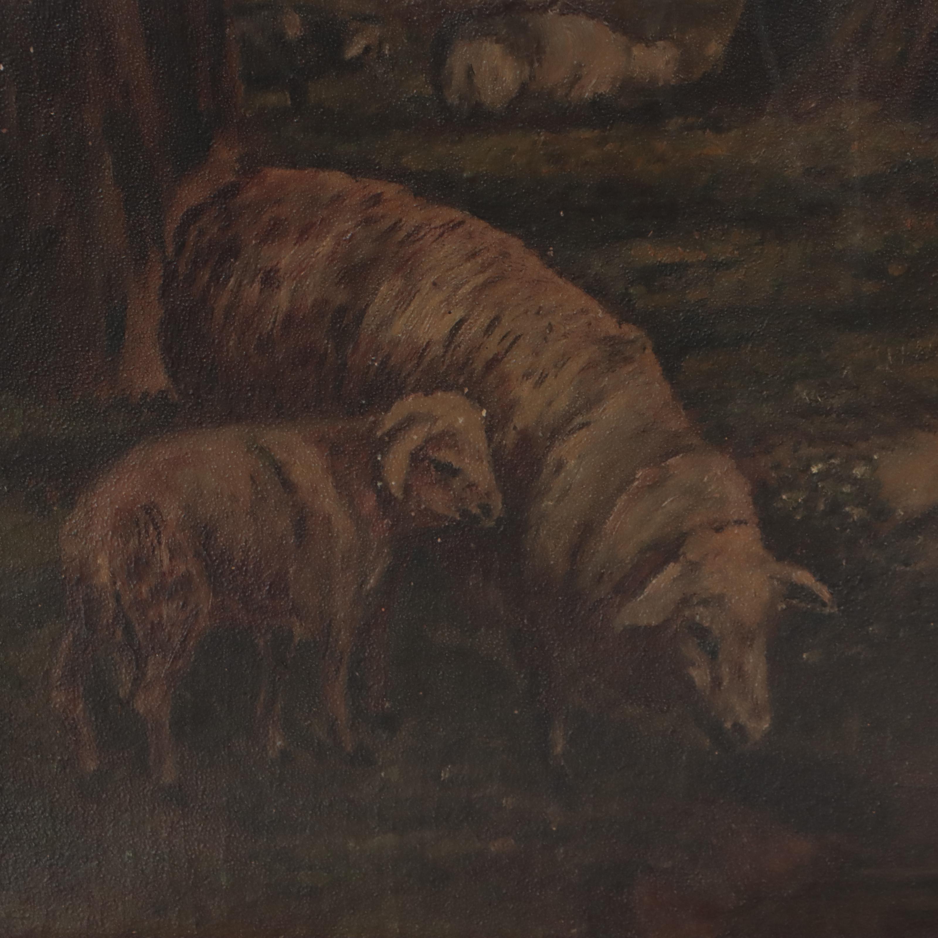 Oil Painting of Sheep