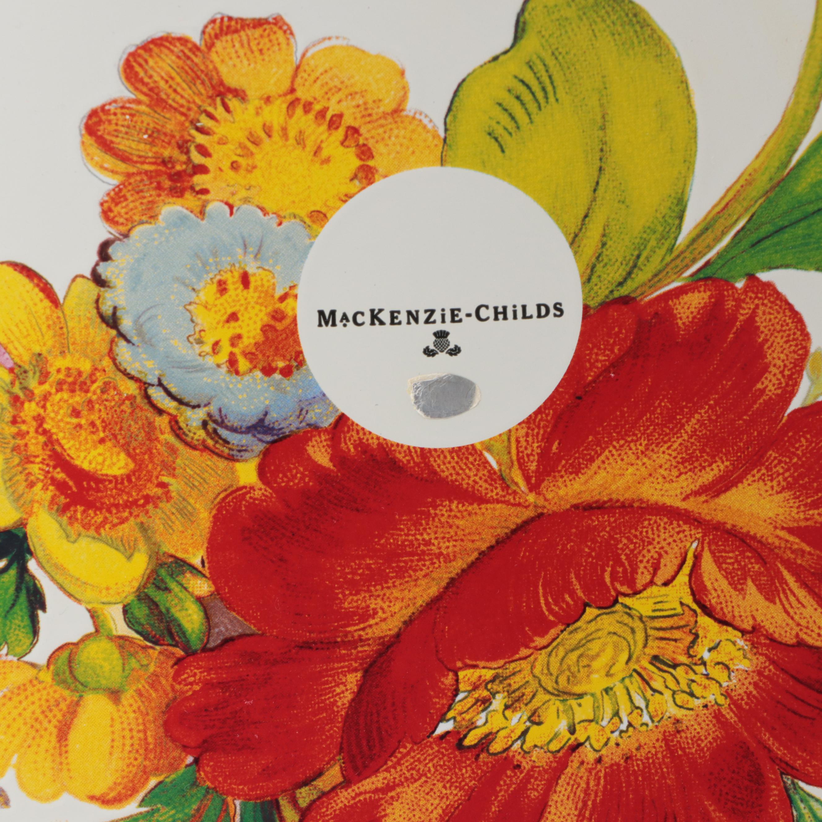 MacKenzie-Childs Enameled  Metal "Flower Market" Vase and Dinnerware