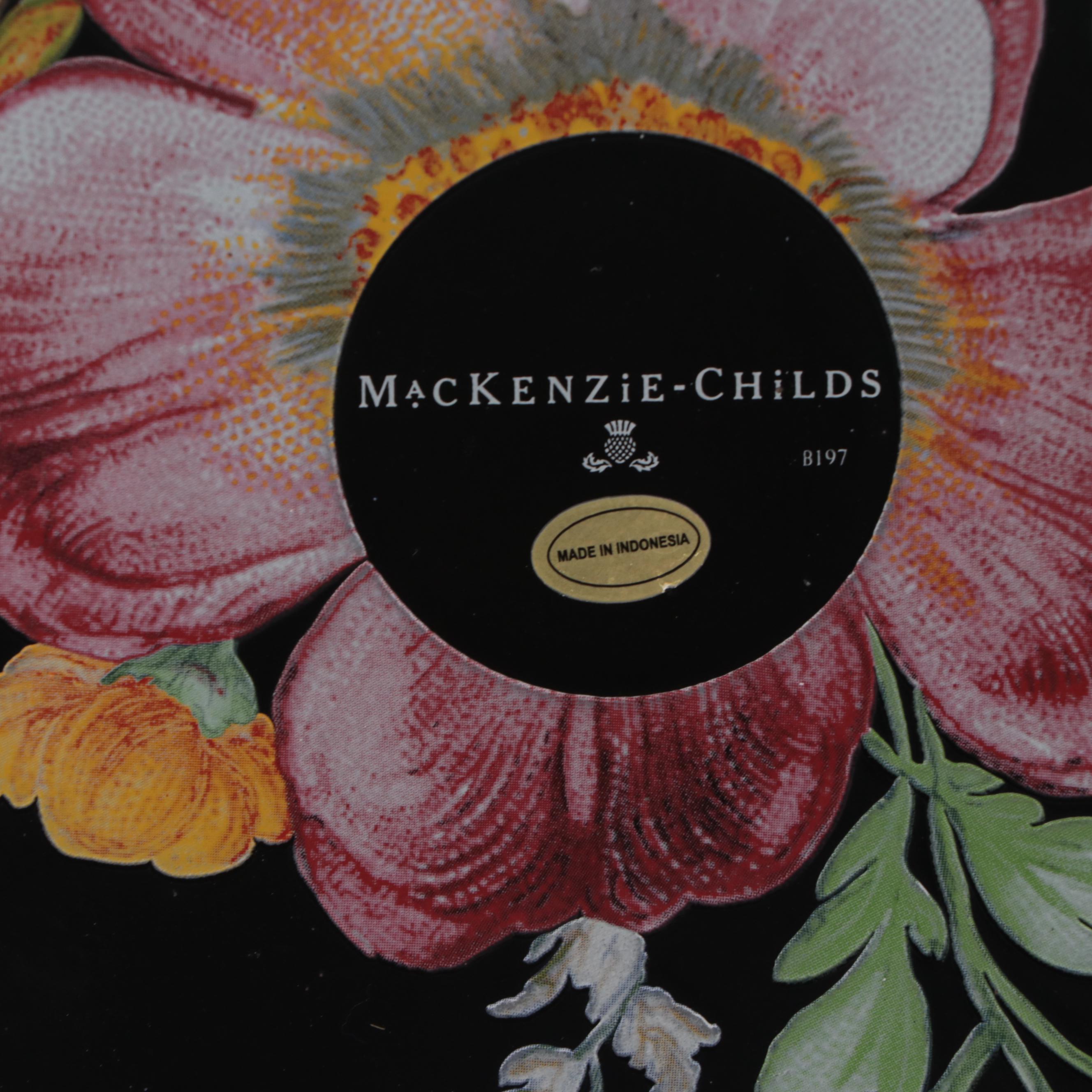 MacKenzie-Childs Enameled  Metal "Flower Market" Vase and Dinnerware