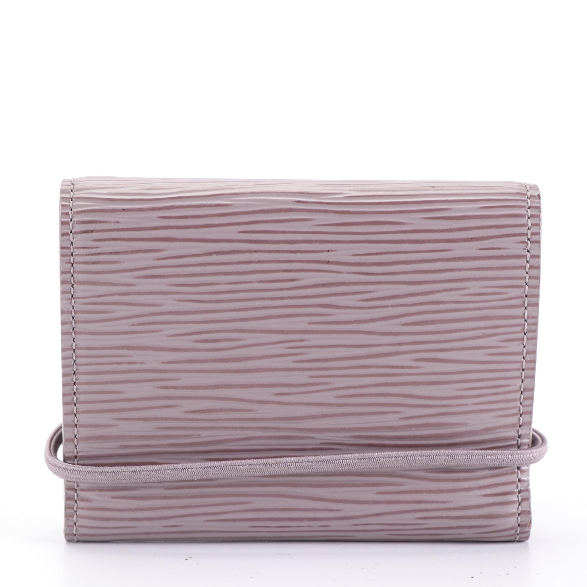 Louis Vuitton Porte Monnaie Elastique Wallet in Lilac Epi Leather