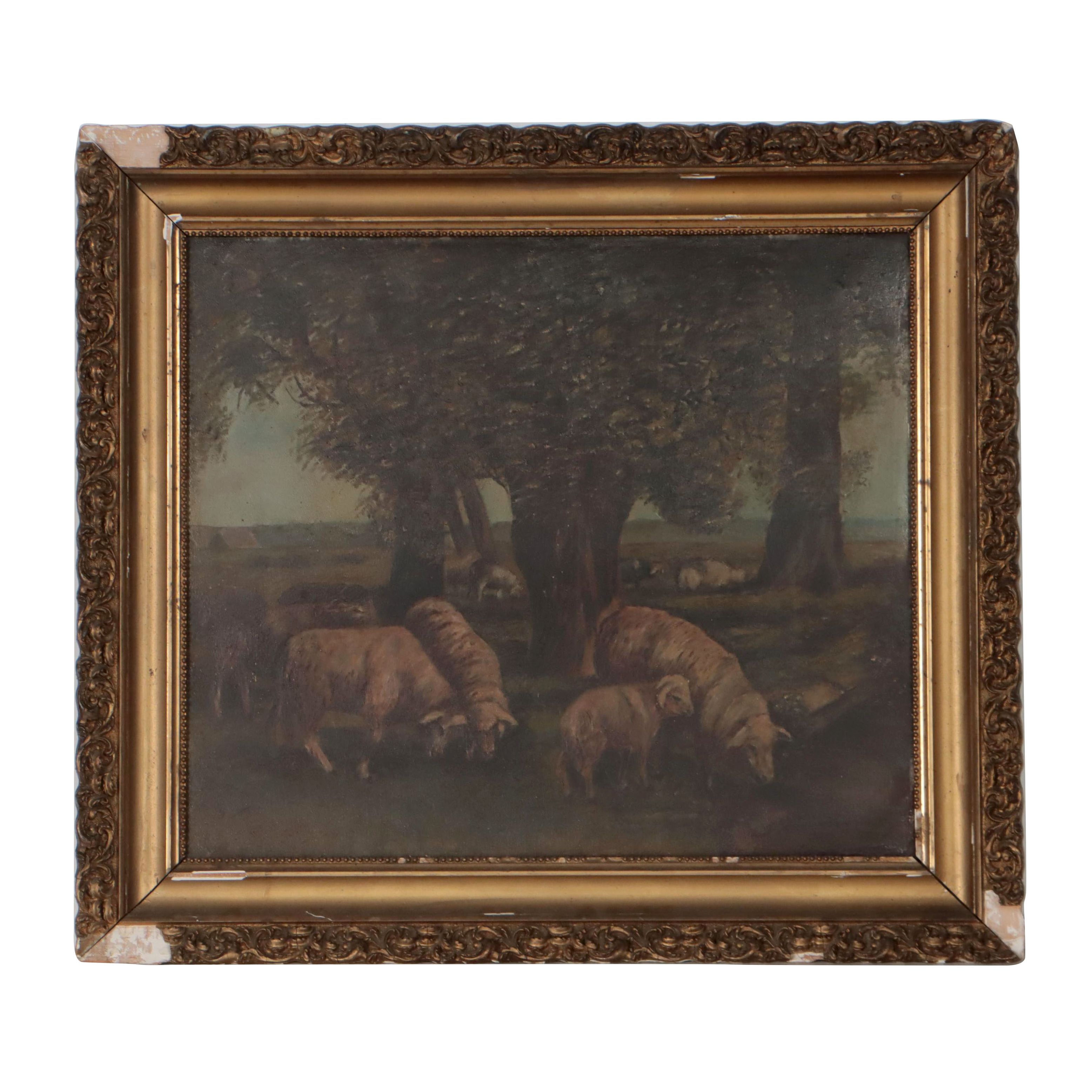 Oil Painting of Sheep