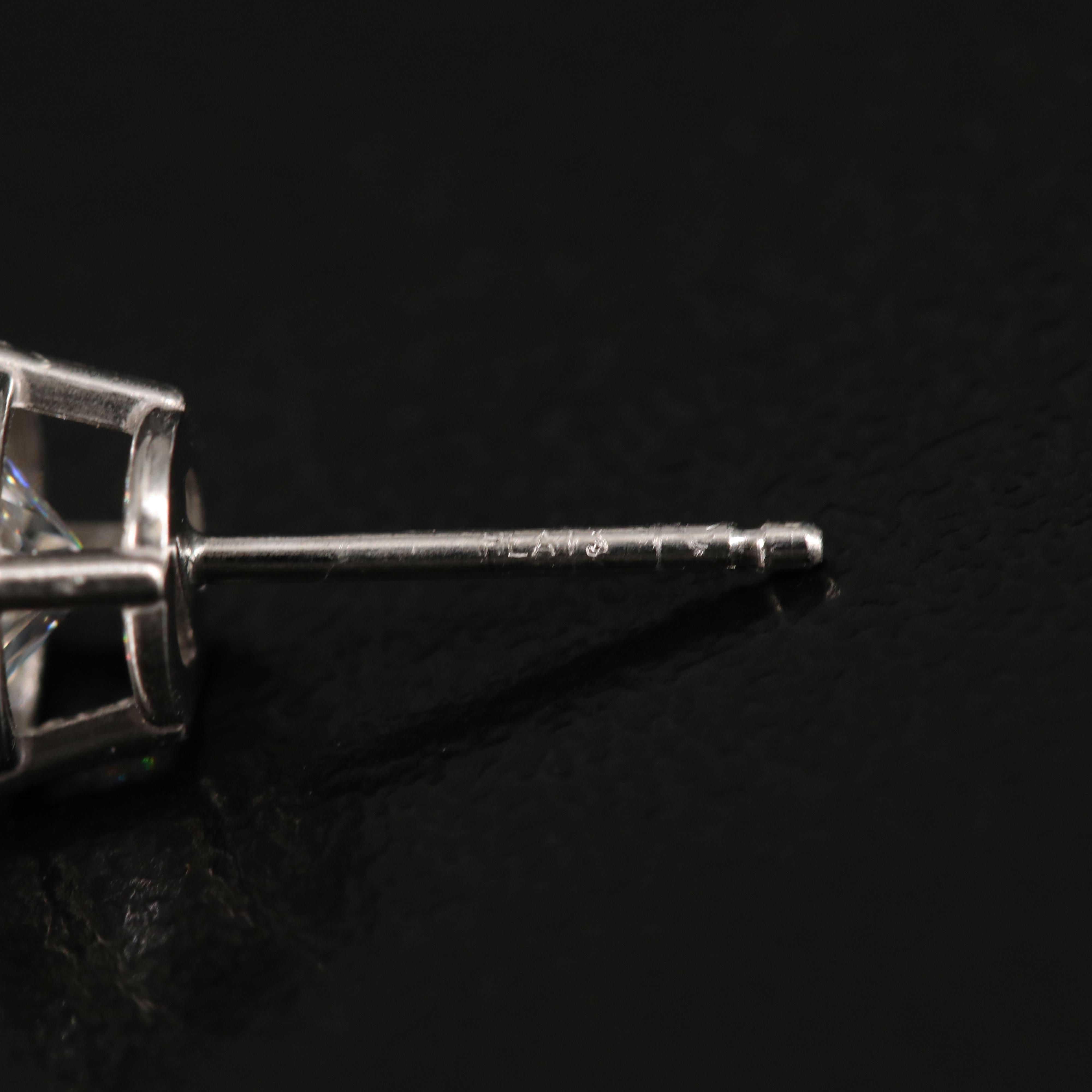 Platinum 2.03 CTW Lab Grown Diamond Stud Earrings with IGI Reports