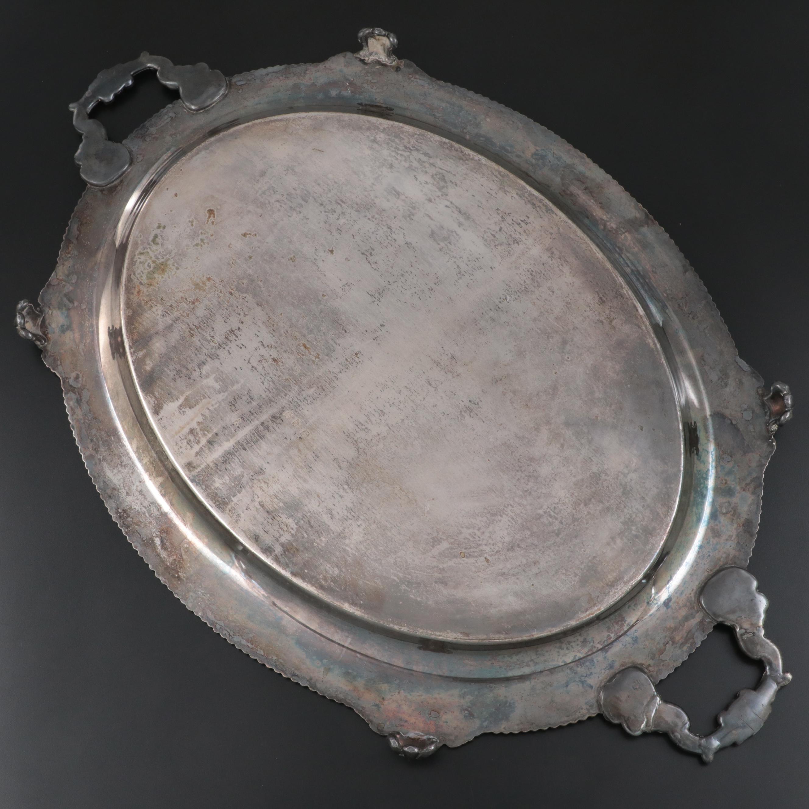 Theodore B. Starr Silver Plate Footed Tray, Early 20th Century