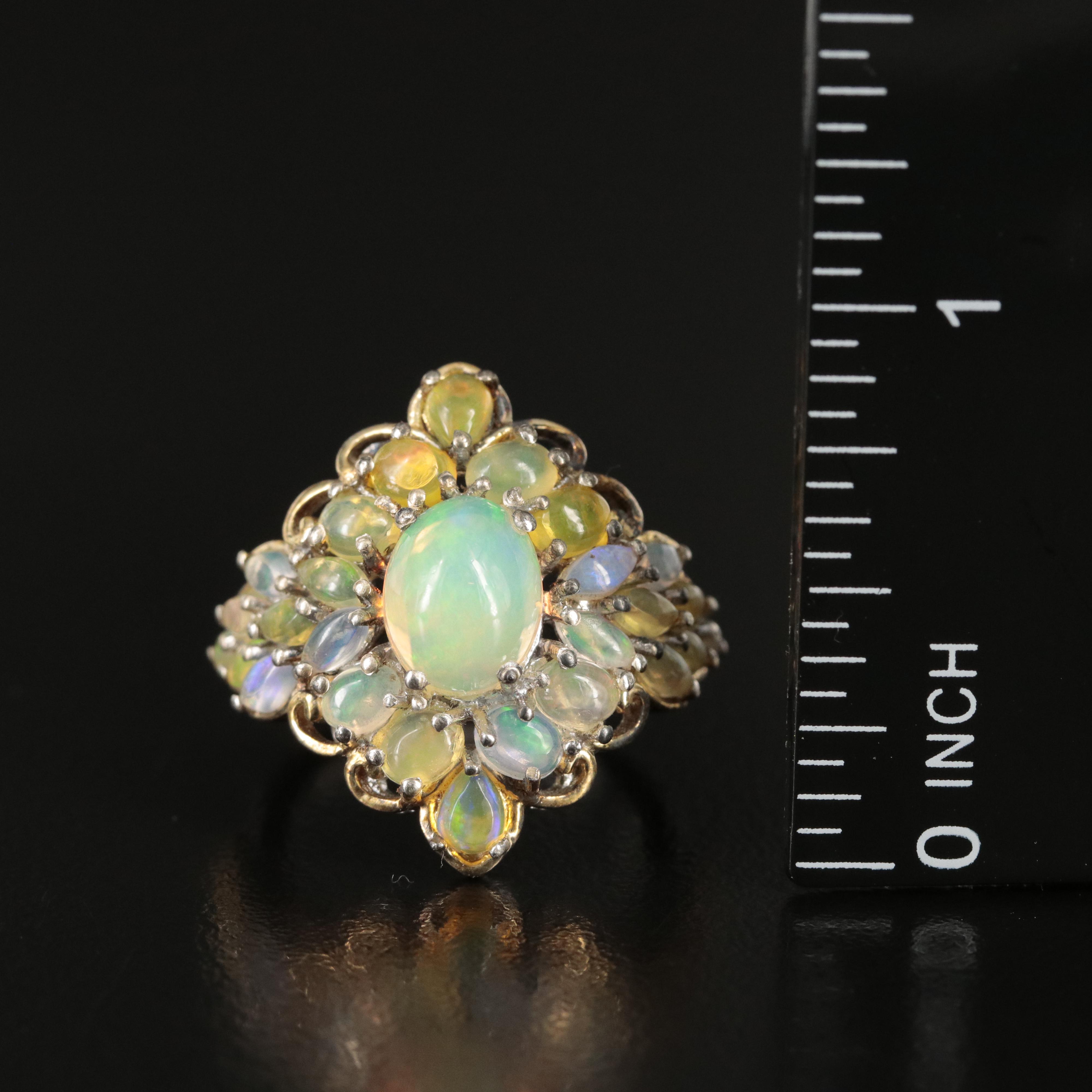 Sterling Rings Including Opal, Tanzanite and Zoisite