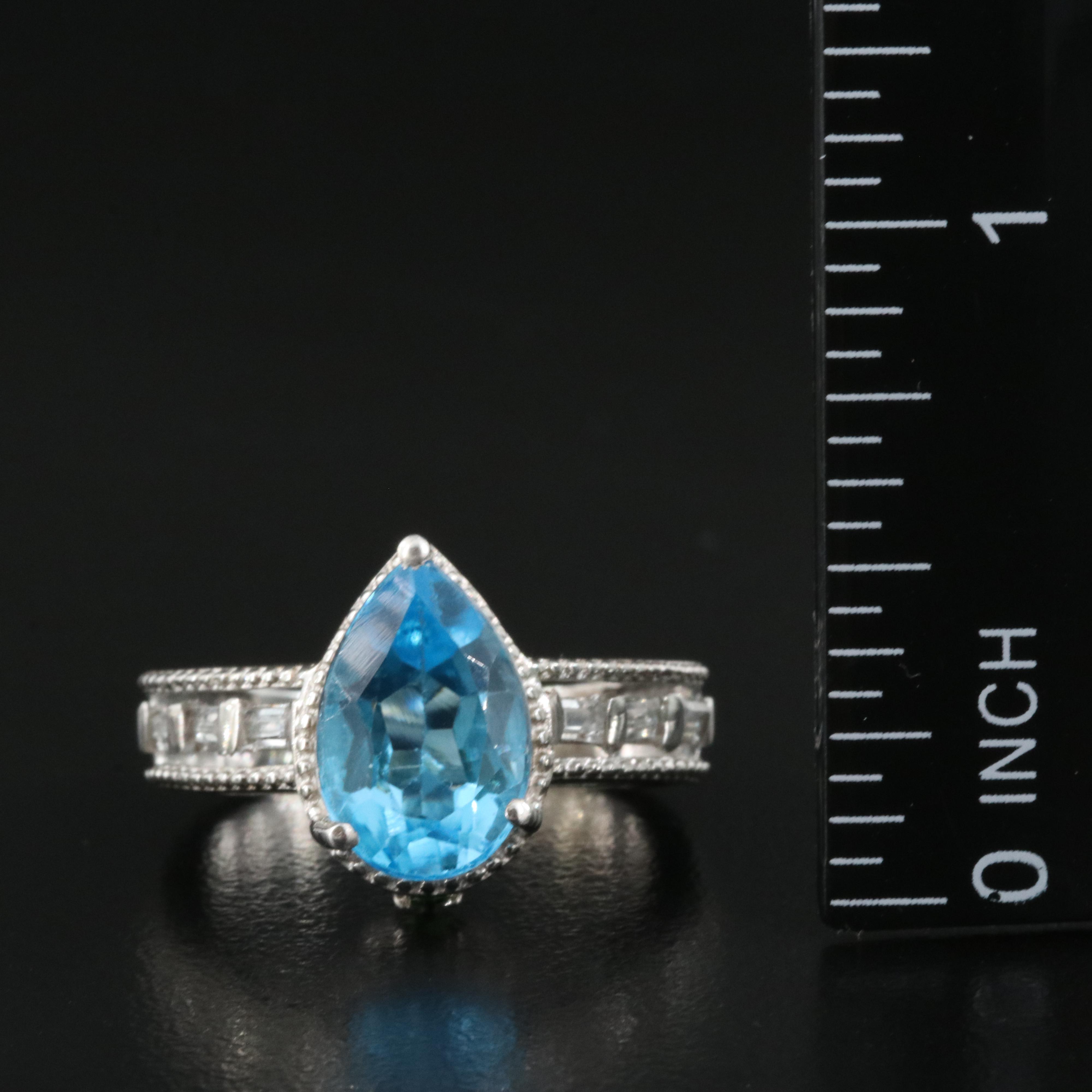 Sterling Rings Including Topaz, Diopside and Diamond