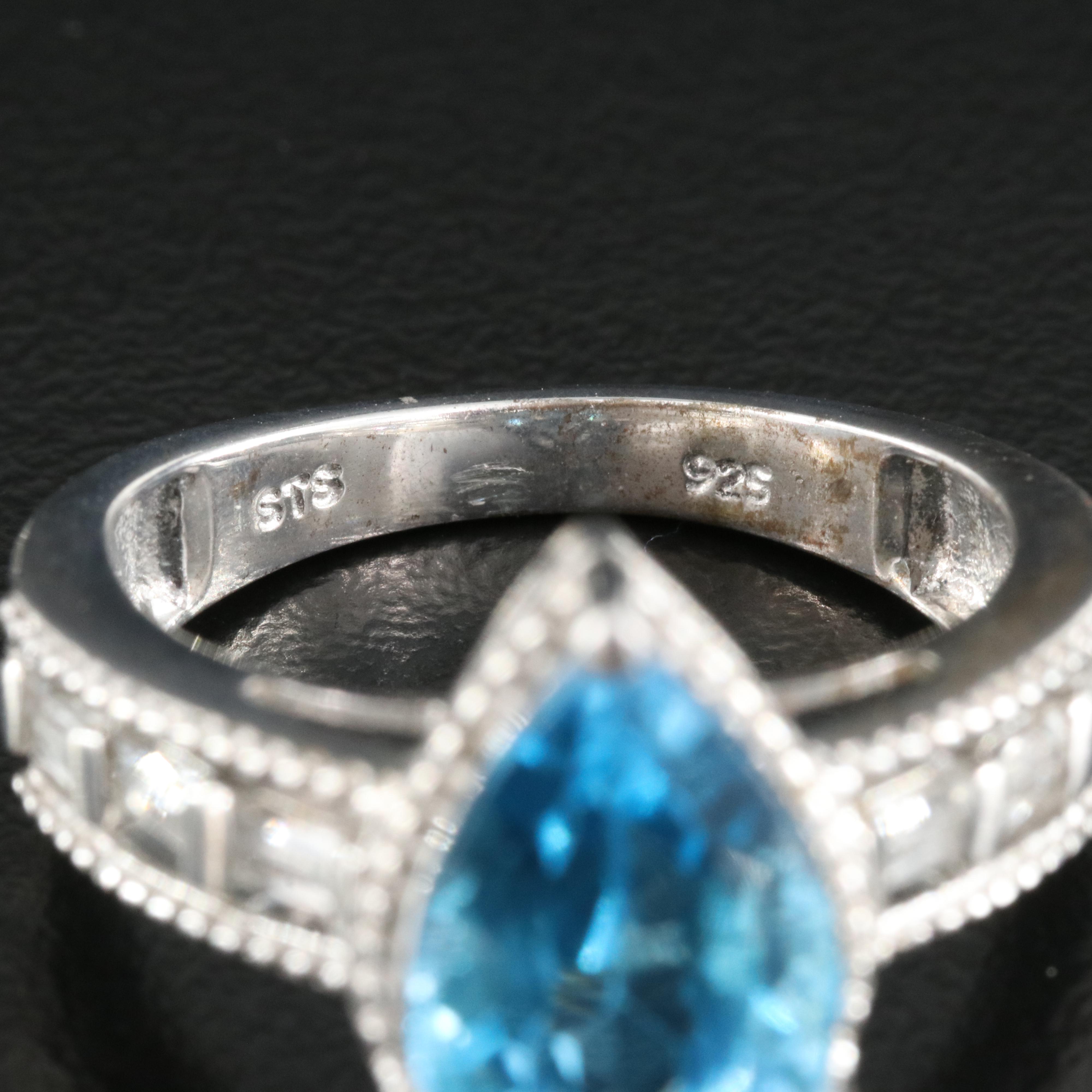 Sterling Rings Including Topaz, Diopside and Diamond