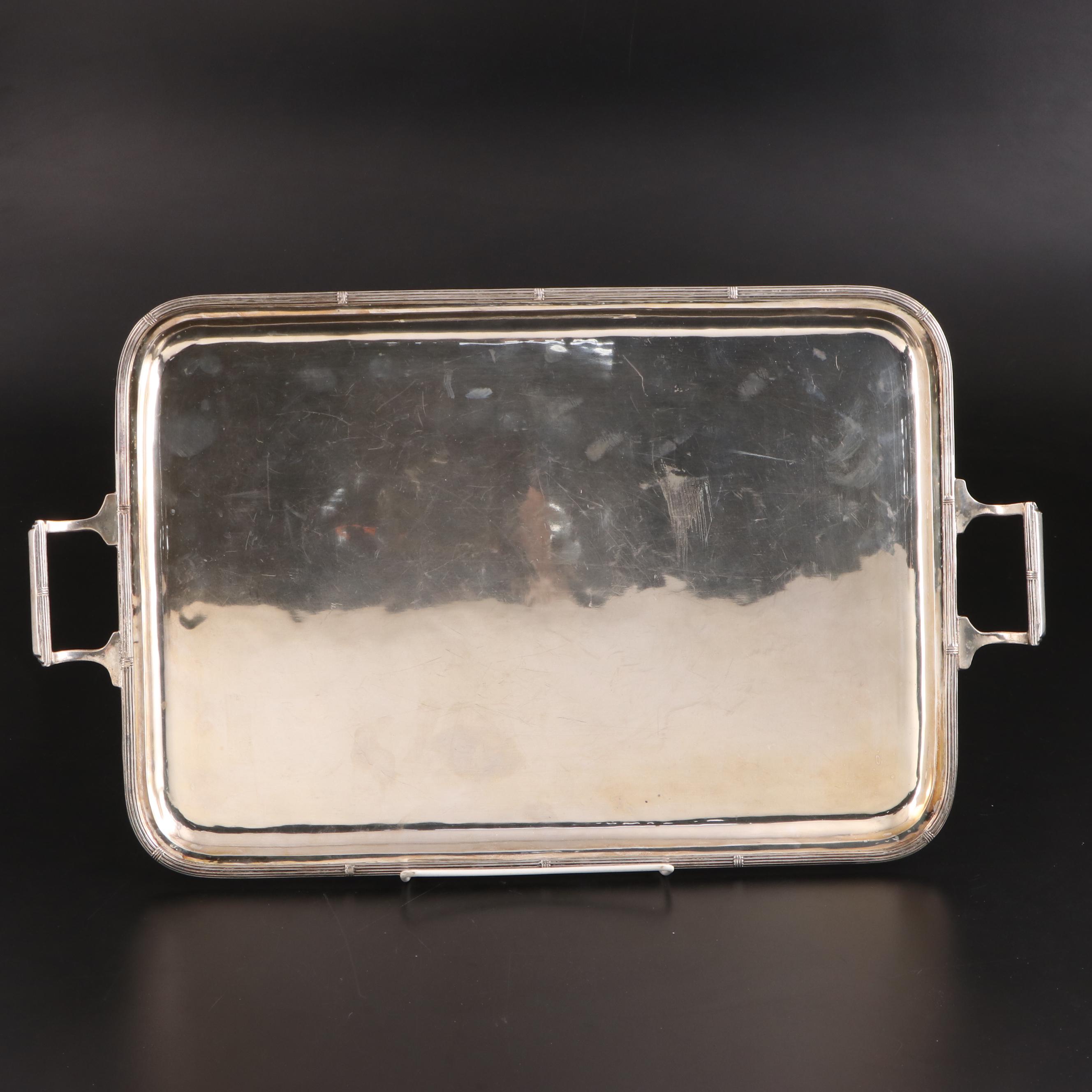 900 Silver Handled Tray
