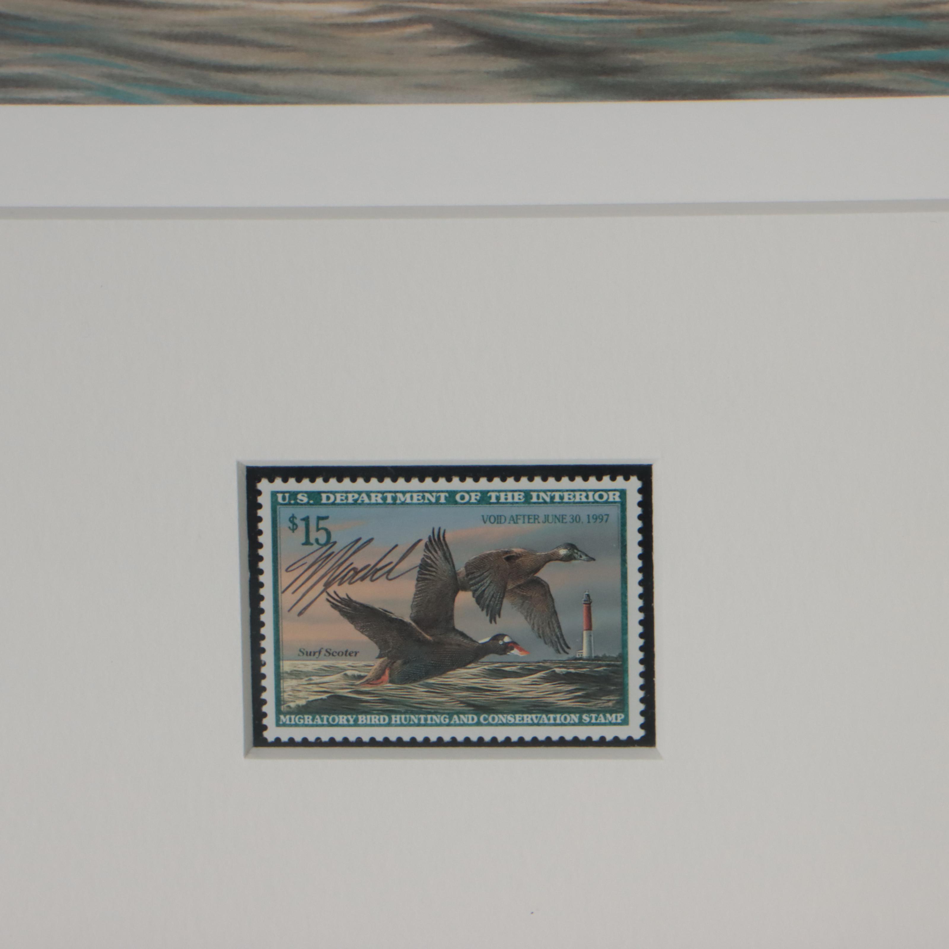 Waterfowl Themed Offset Lithographs and Postage Stamps