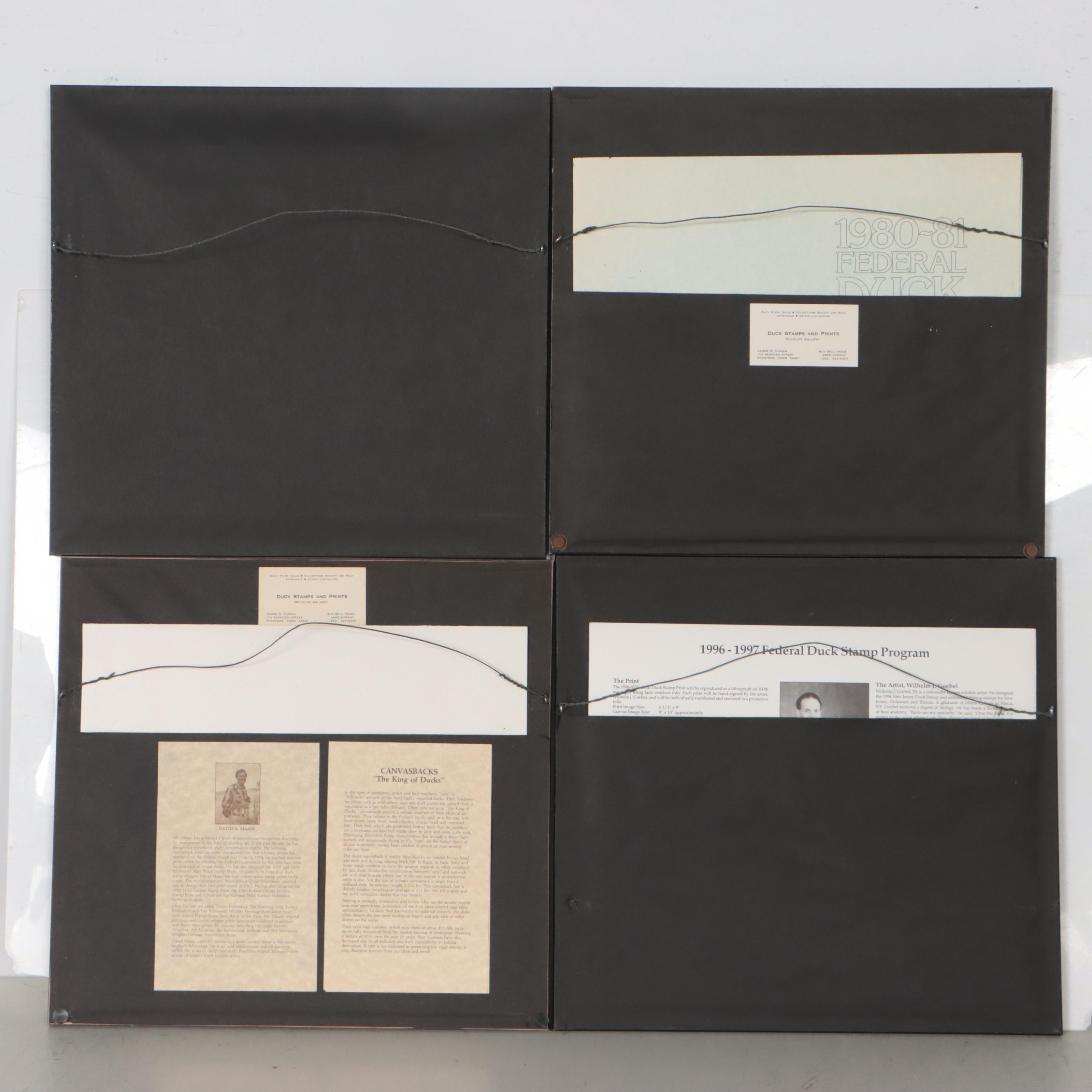 Waterfowl Themed Offset Lithographs and Postage Stamps