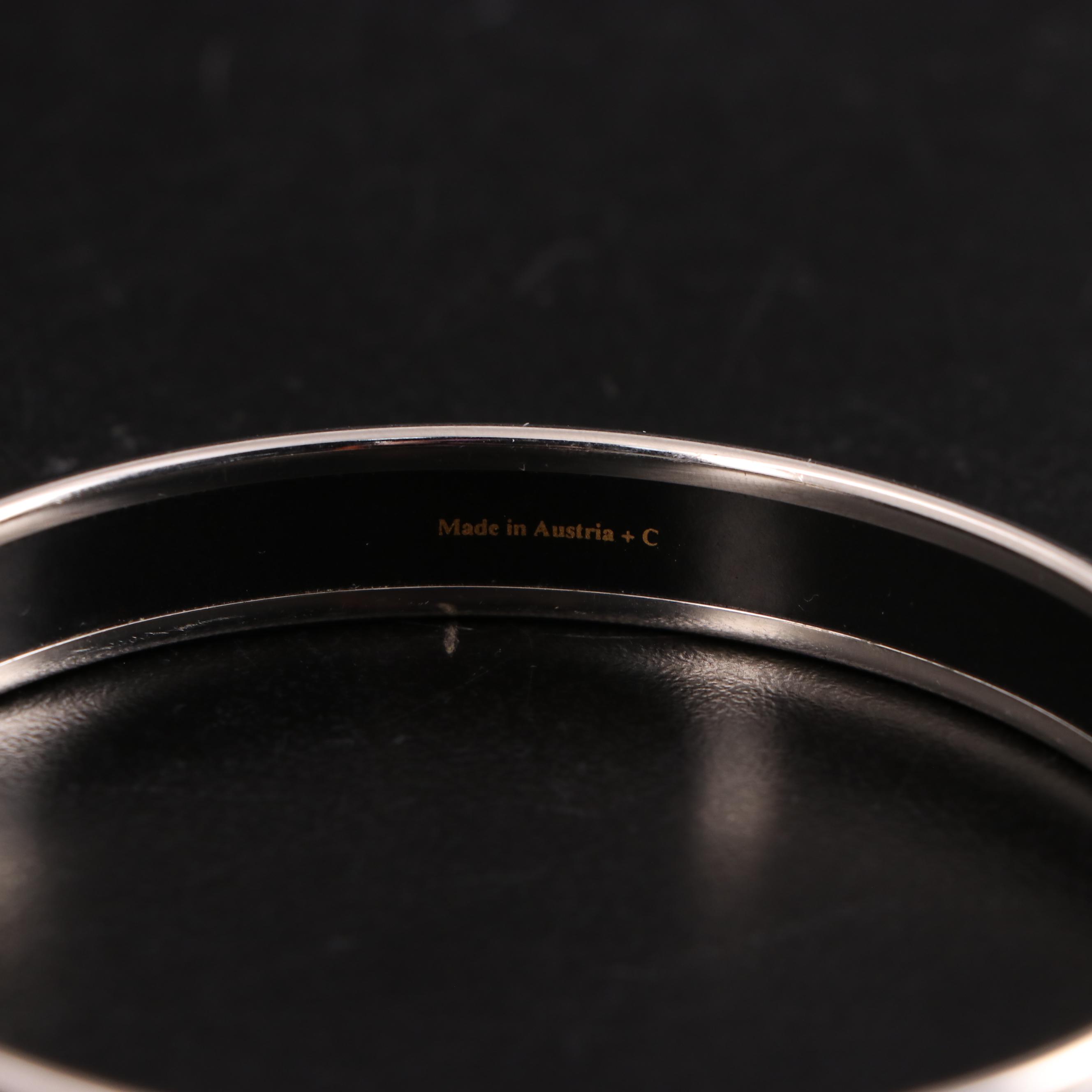 Hermès "Balade Oceane" Narrow Enamel Bangle