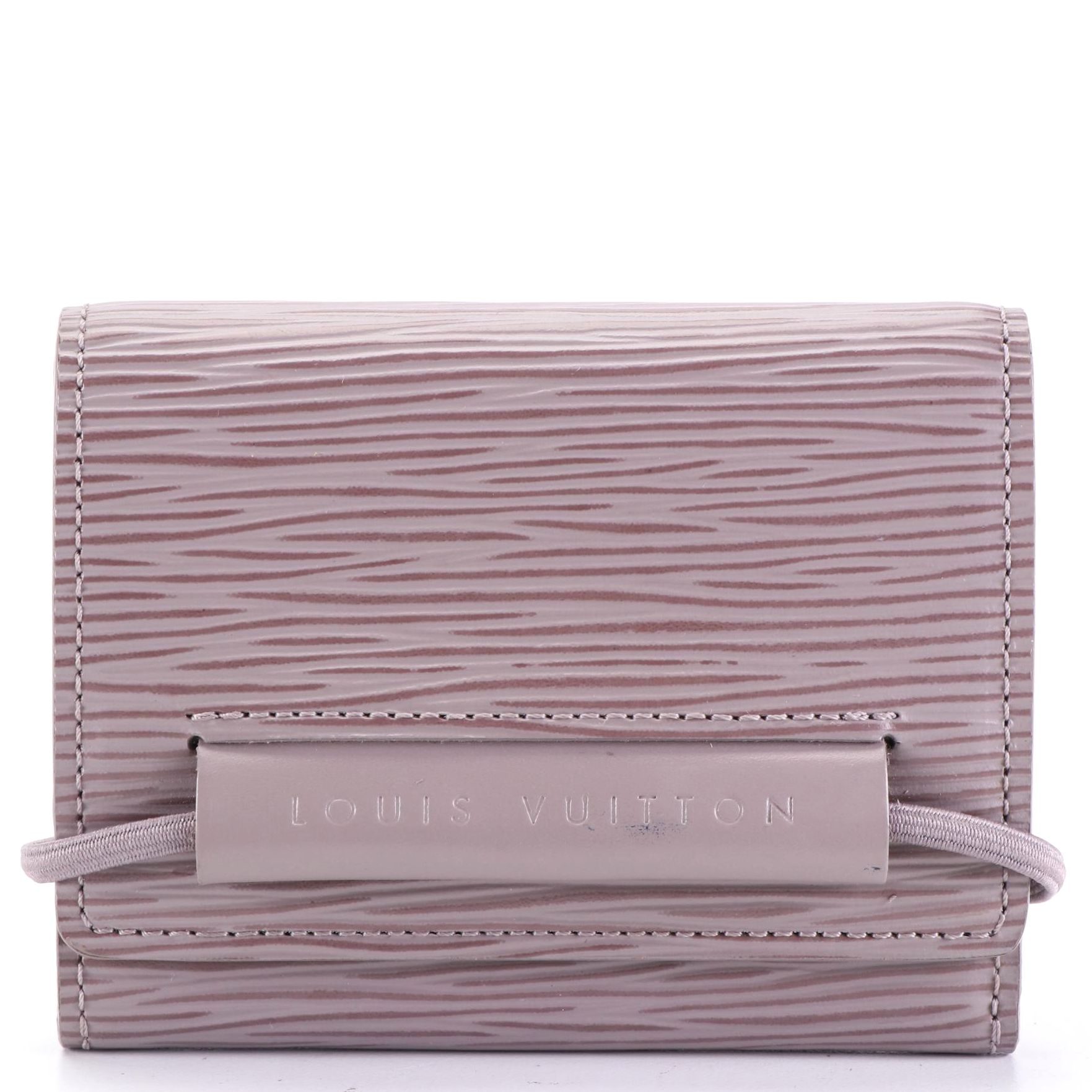 Louis Vuitton Porte Monnaie Elastique Wallet in Lilac Epi Leather
