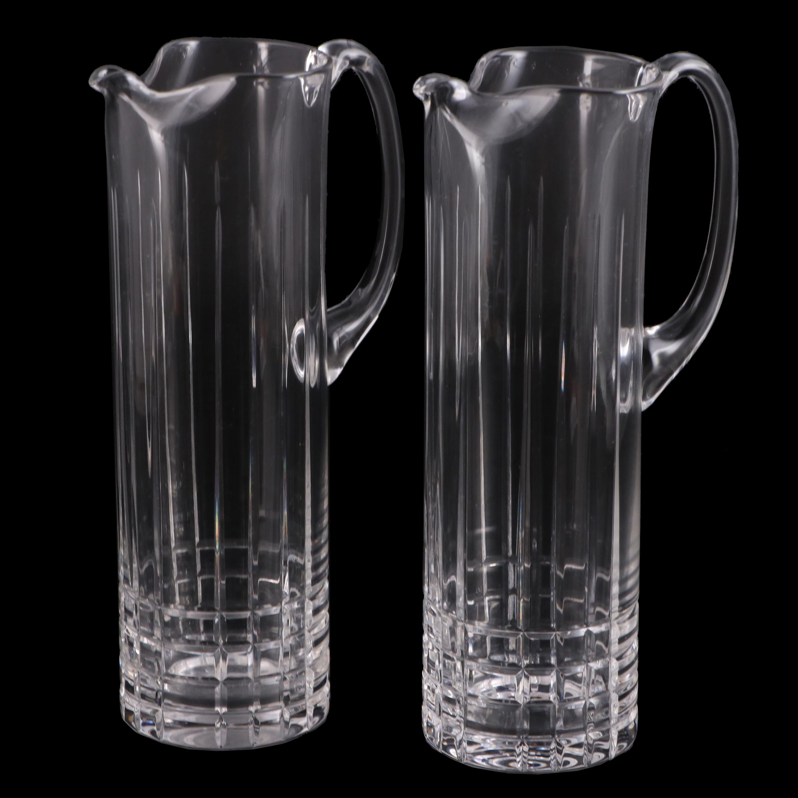 Tiffany & Co. "Plaid" Crystal Cocktail Pitchers