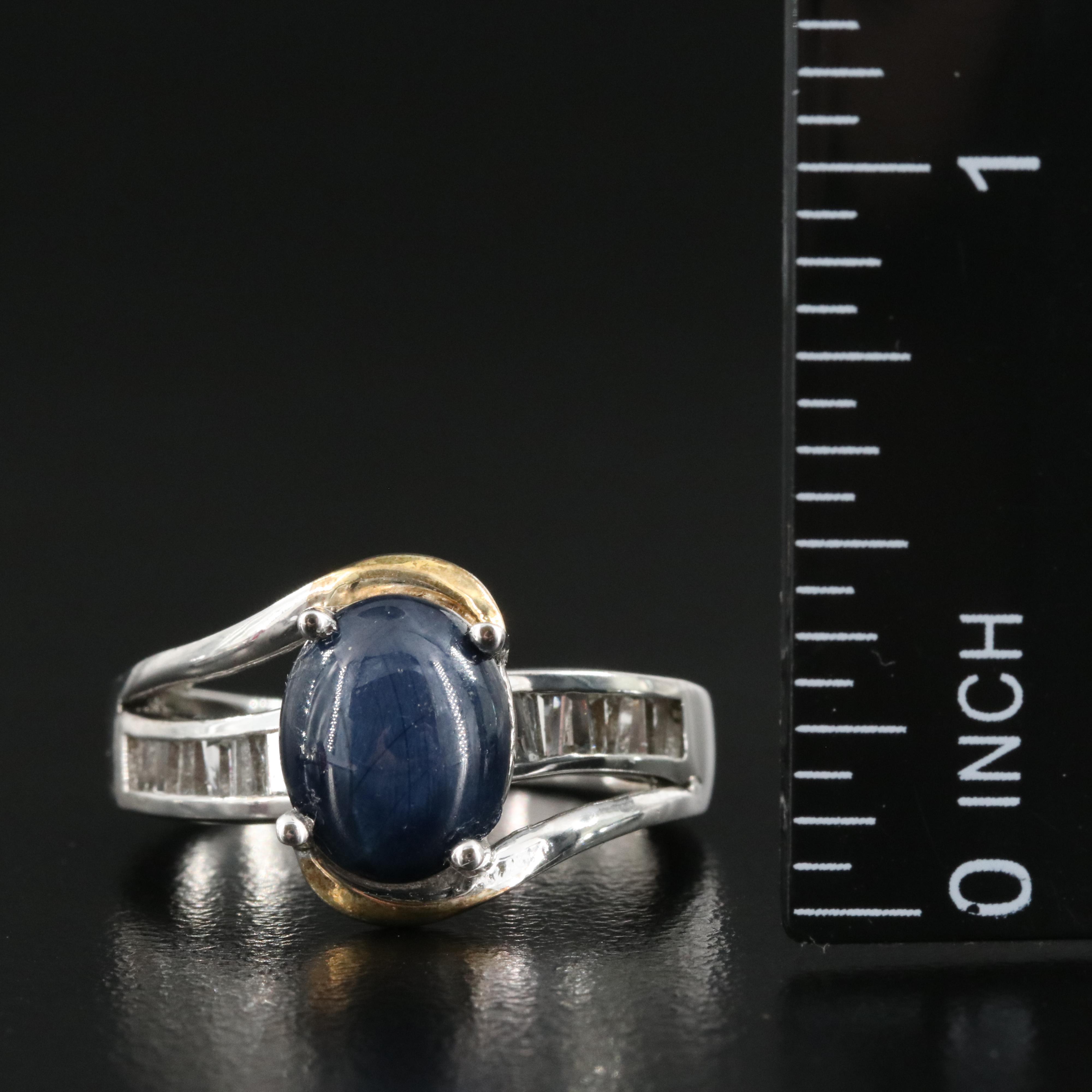 Pairing of Rings with Corundum, Diamonds and Star Sapphire in Sterling