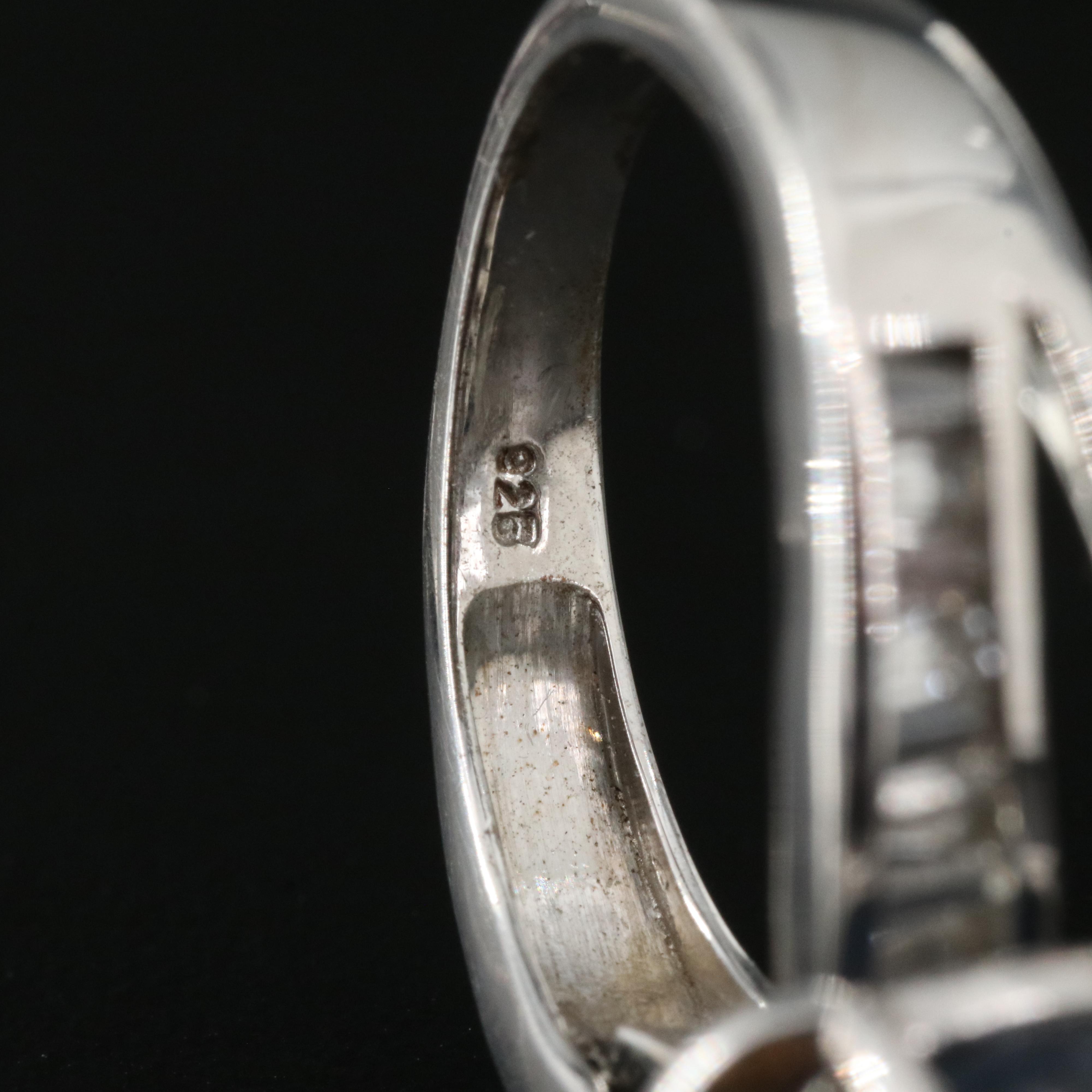 Pairing of Rings with Corundum, Diamonds and Star Sapphire in Sterling