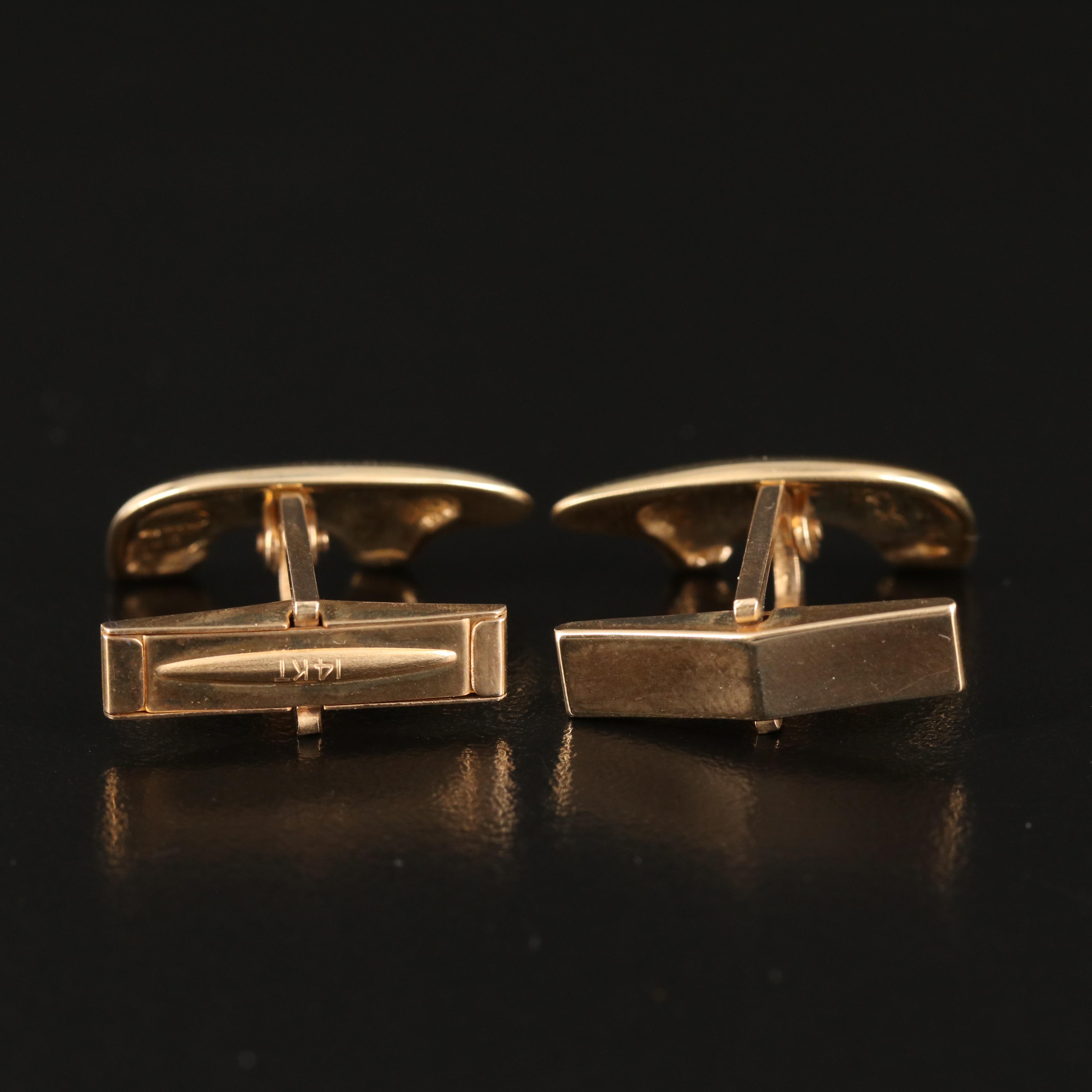 The Golden Bear 14K Bear Fetish Cufflinks with Branded Drawstring Pouch