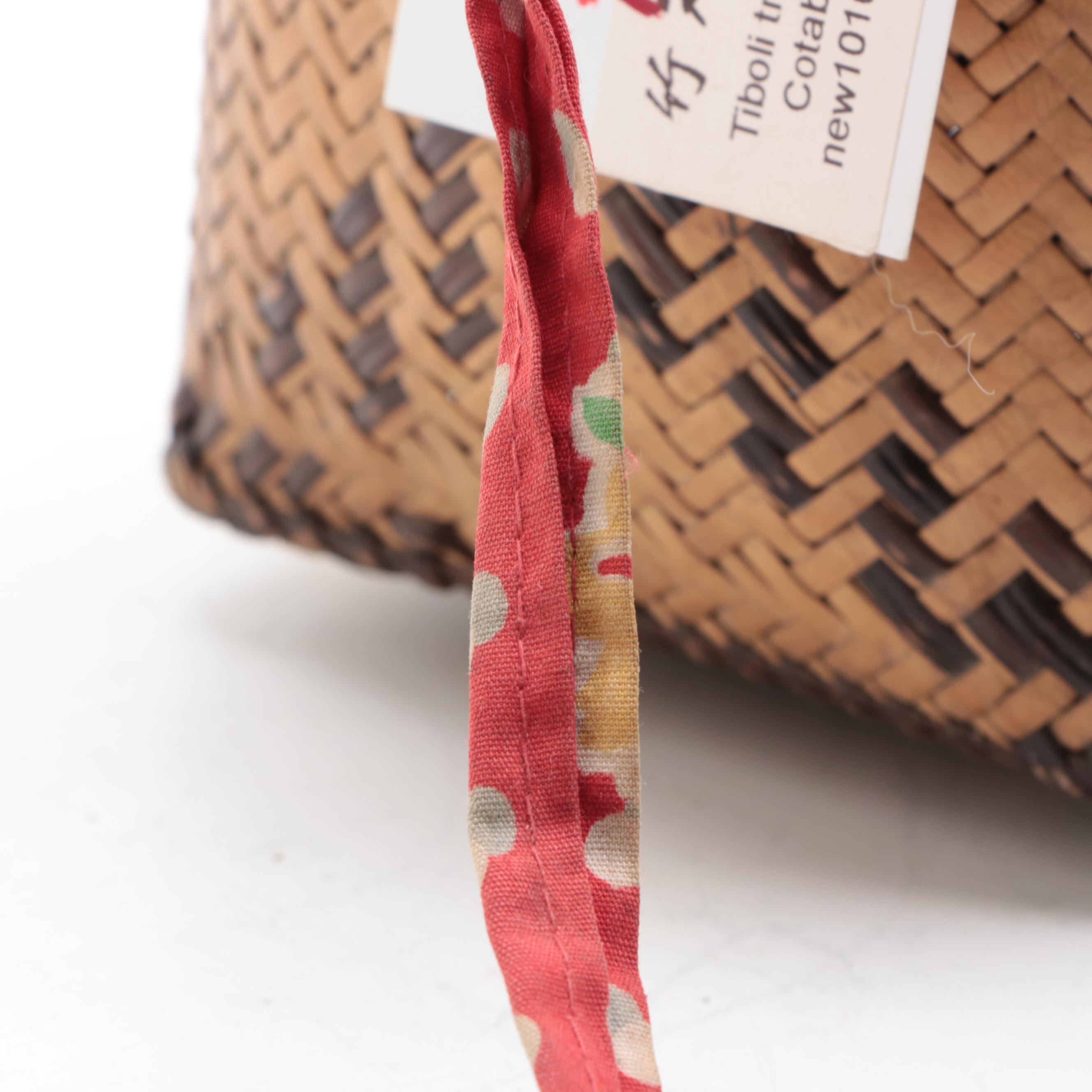 Philippine T'boli Tribe Woven Shoulder Basket