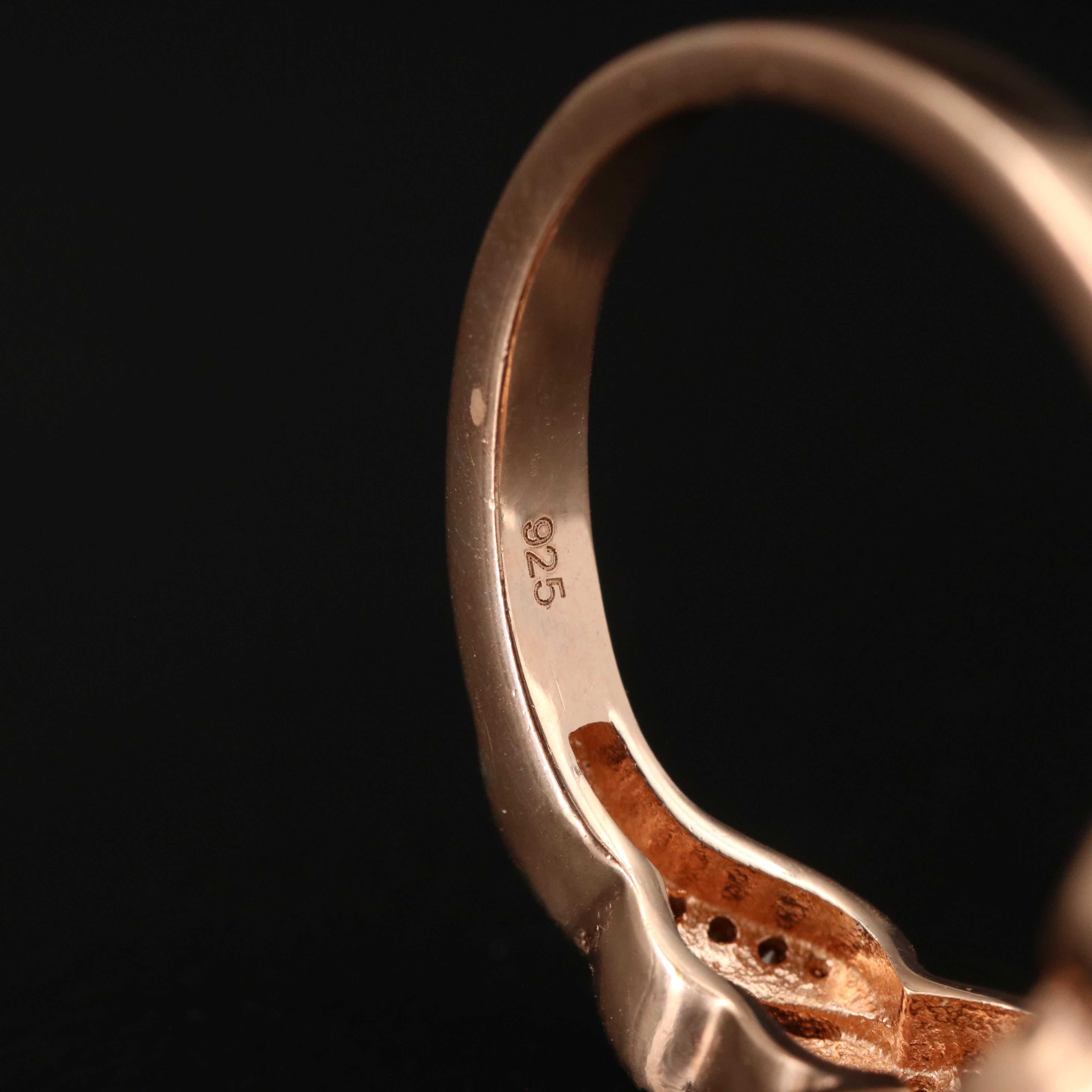 Sterling Diamond Bypass Ring