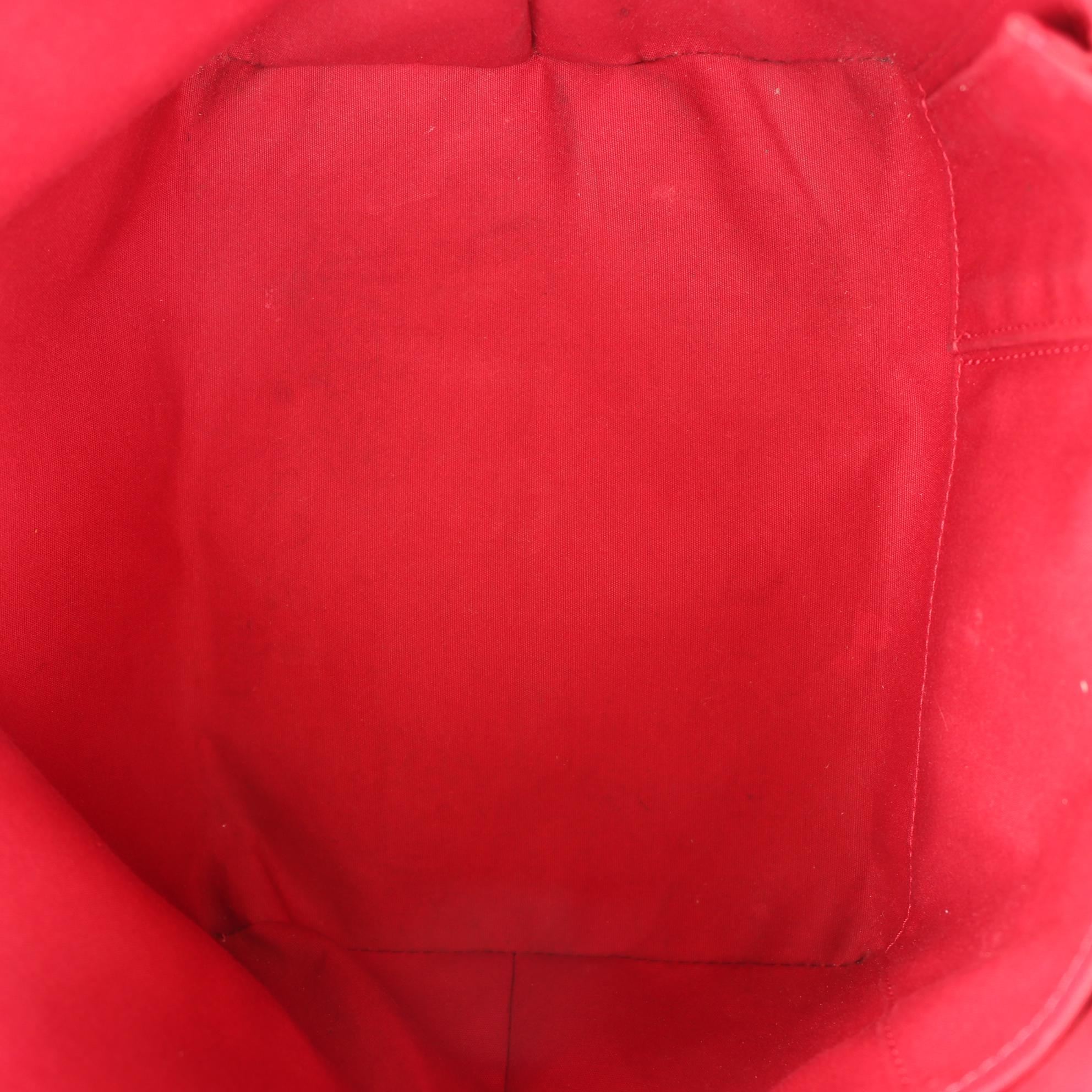 Louis Vuitton Bellevue PM in Red Monogram Vernis and Vachetta Leather