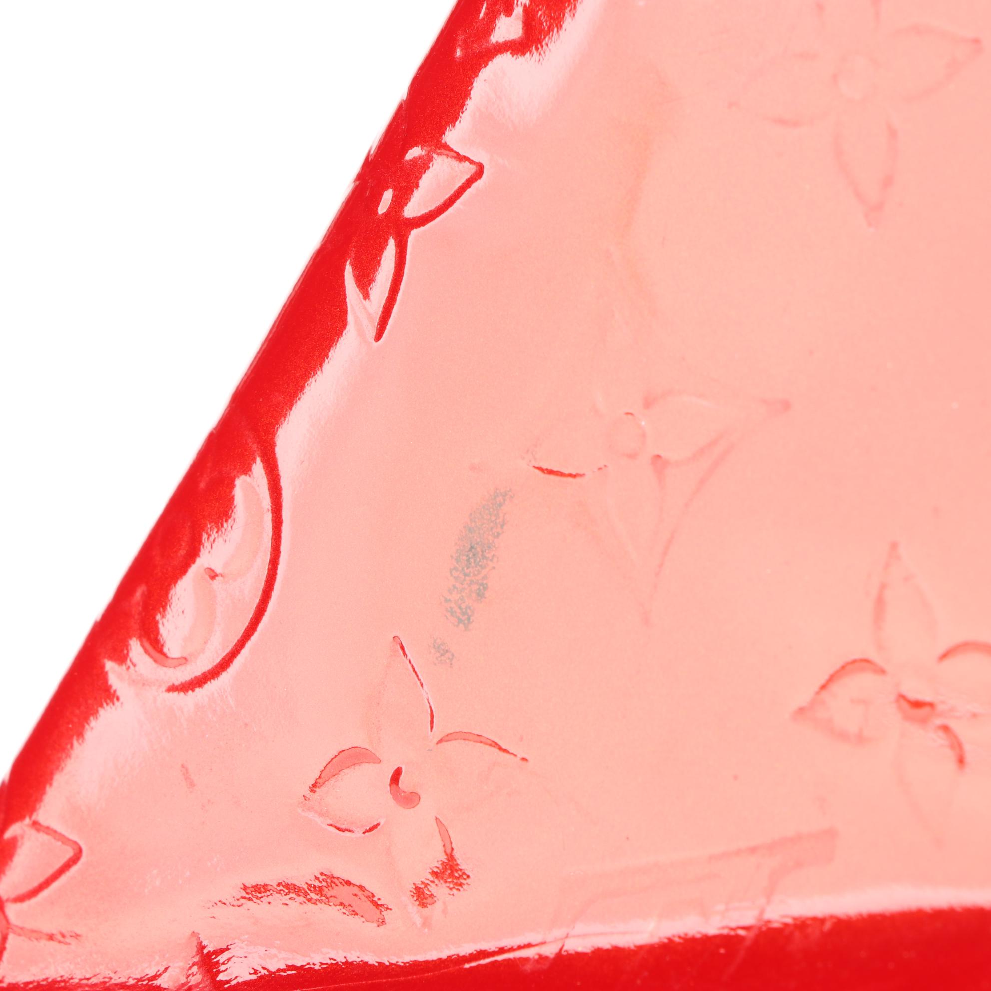 Louis Vuitton Bellevue PM in Red Monogram Vernis and Vachetta Leather