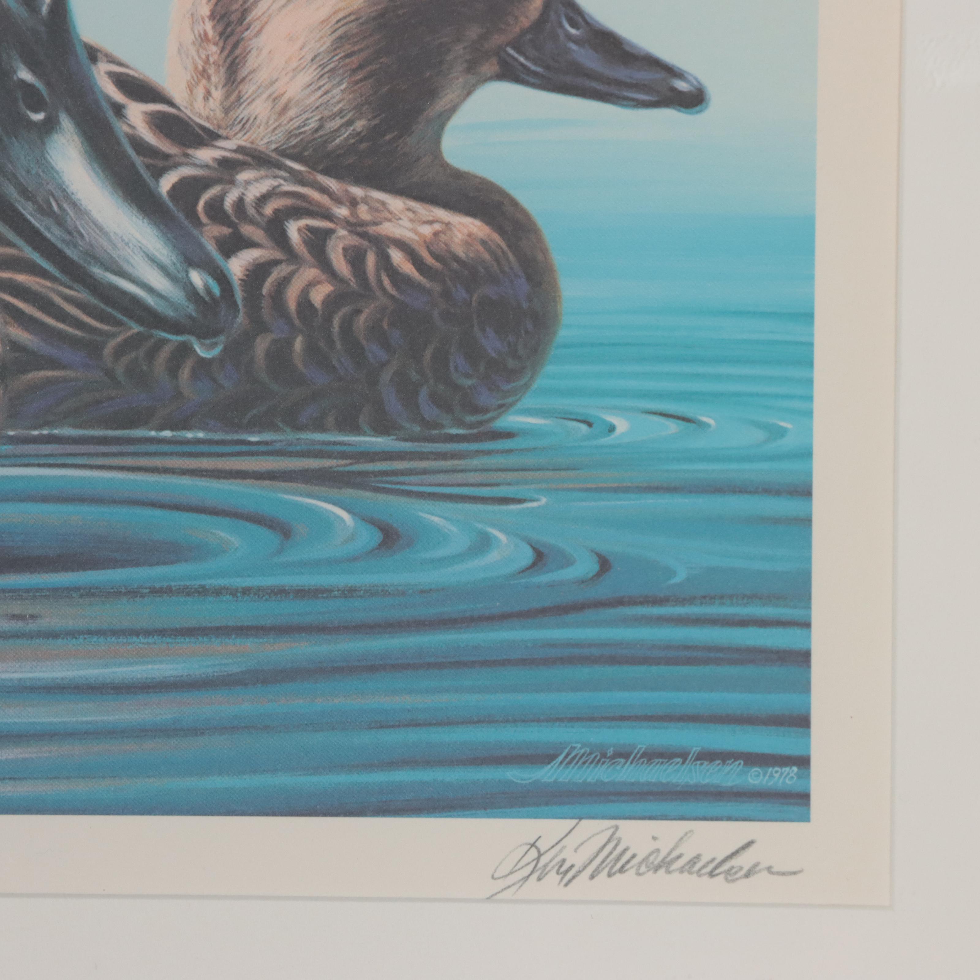 Waterfowl Themed Offset Lithographs and Postage Stamps