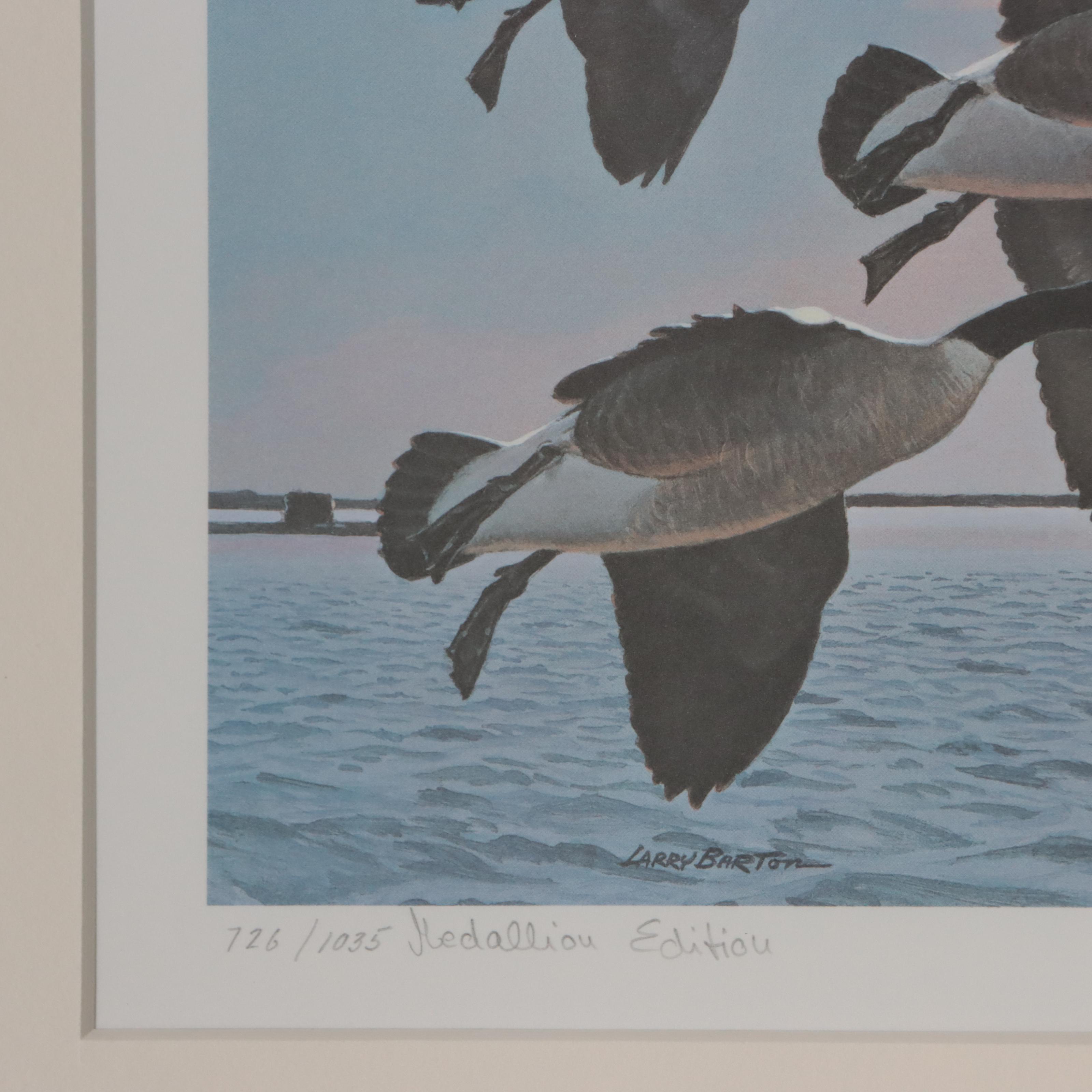 Waterfowl Themed Offset Lithographs and Postage Stamps