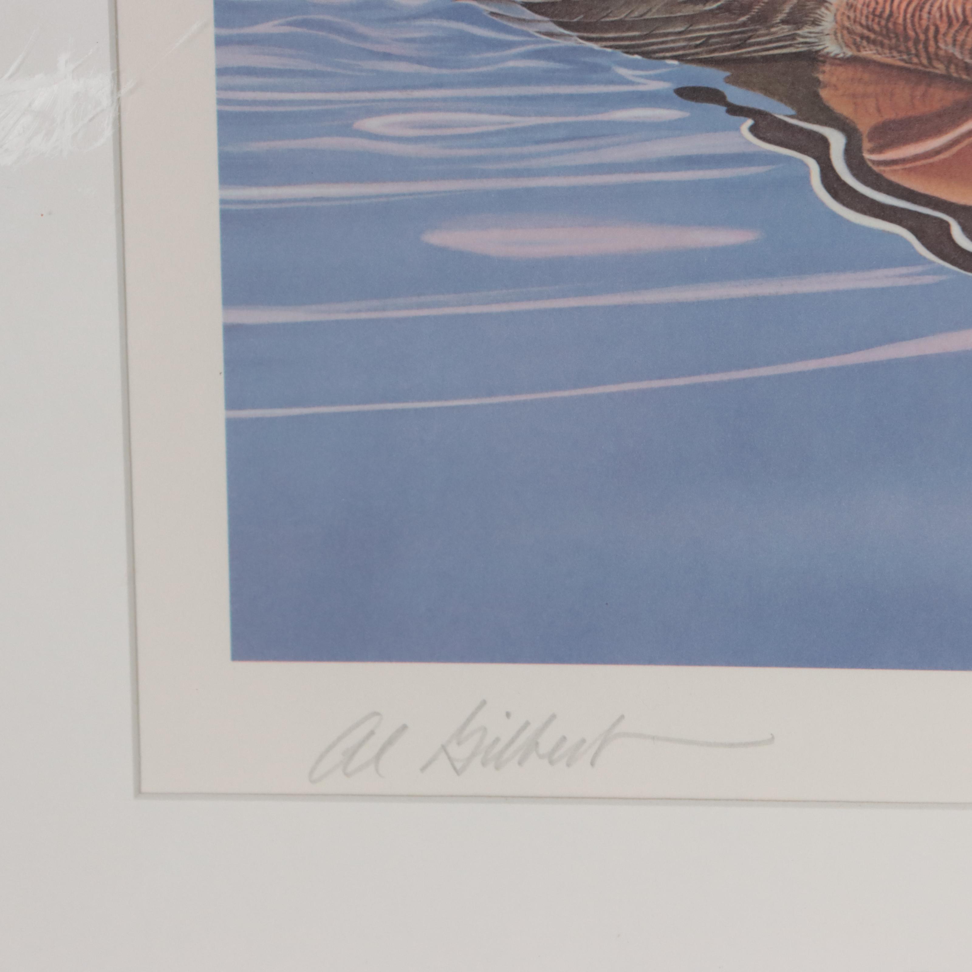 Waterfowl Themed Offset Lithographs and Postage Stamps