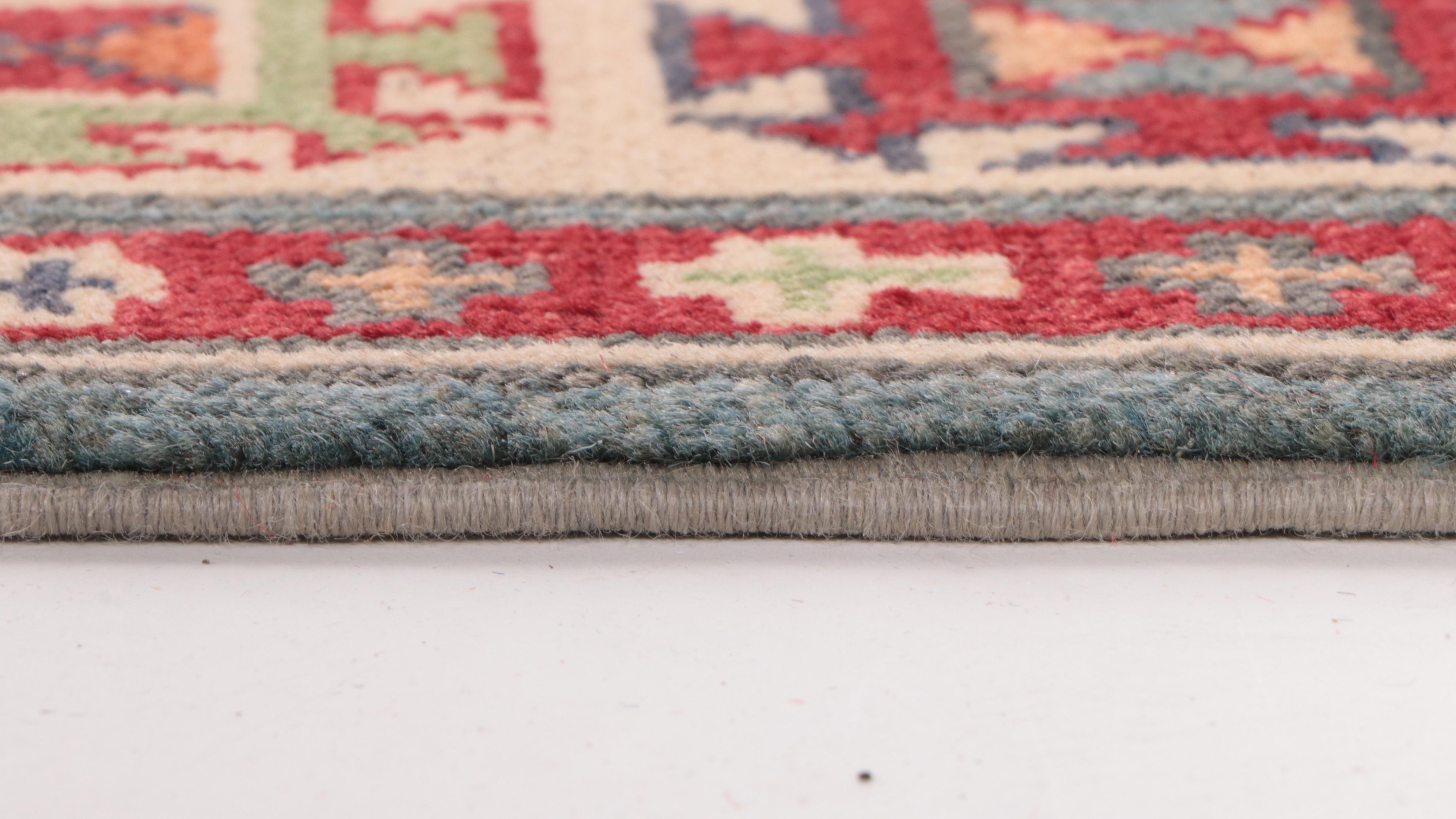 3' x 4'2 Hand-Knotted Pakistani Kazak Area Rug