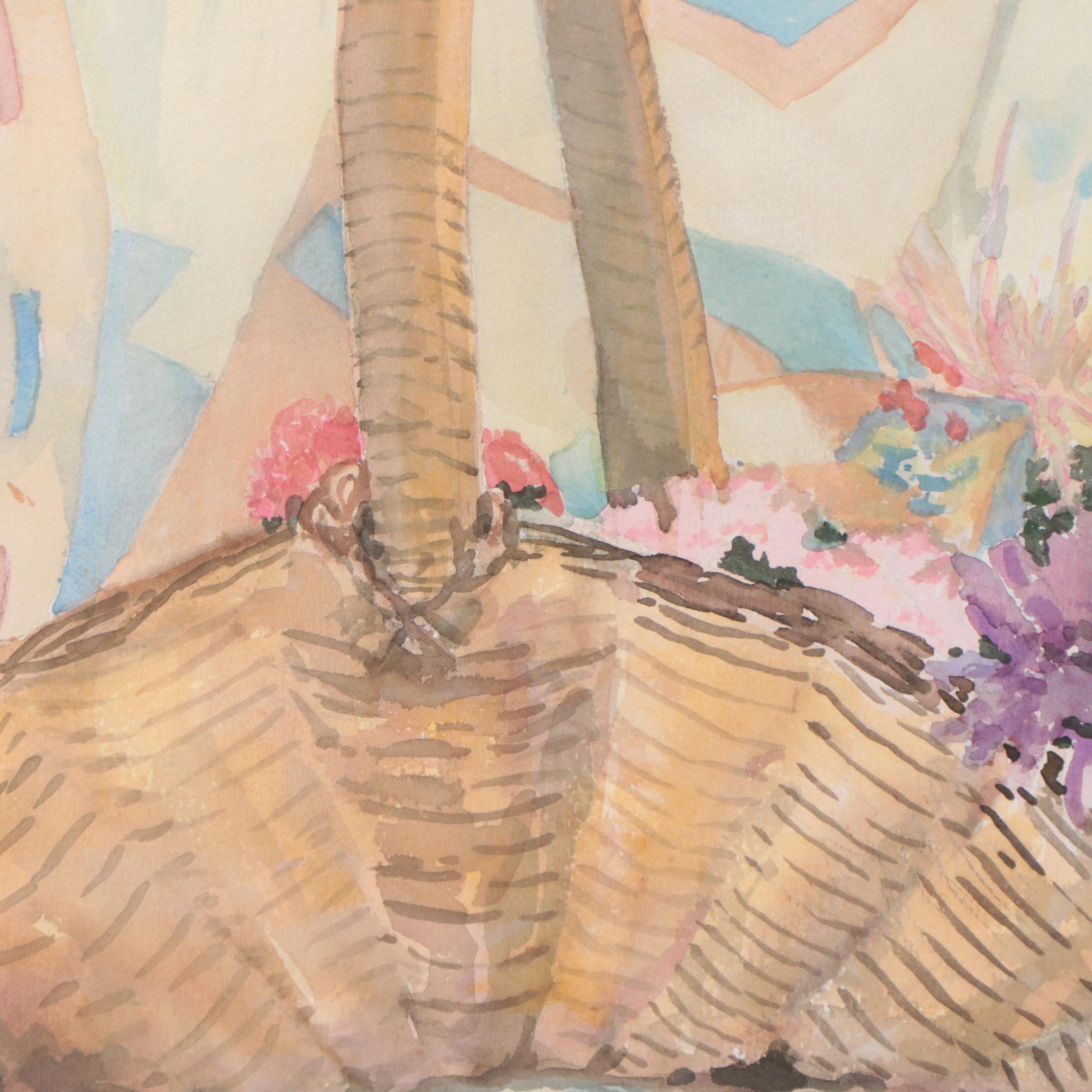 Susan Grier Still Life Watercolor Painting Flowers, 21st Century