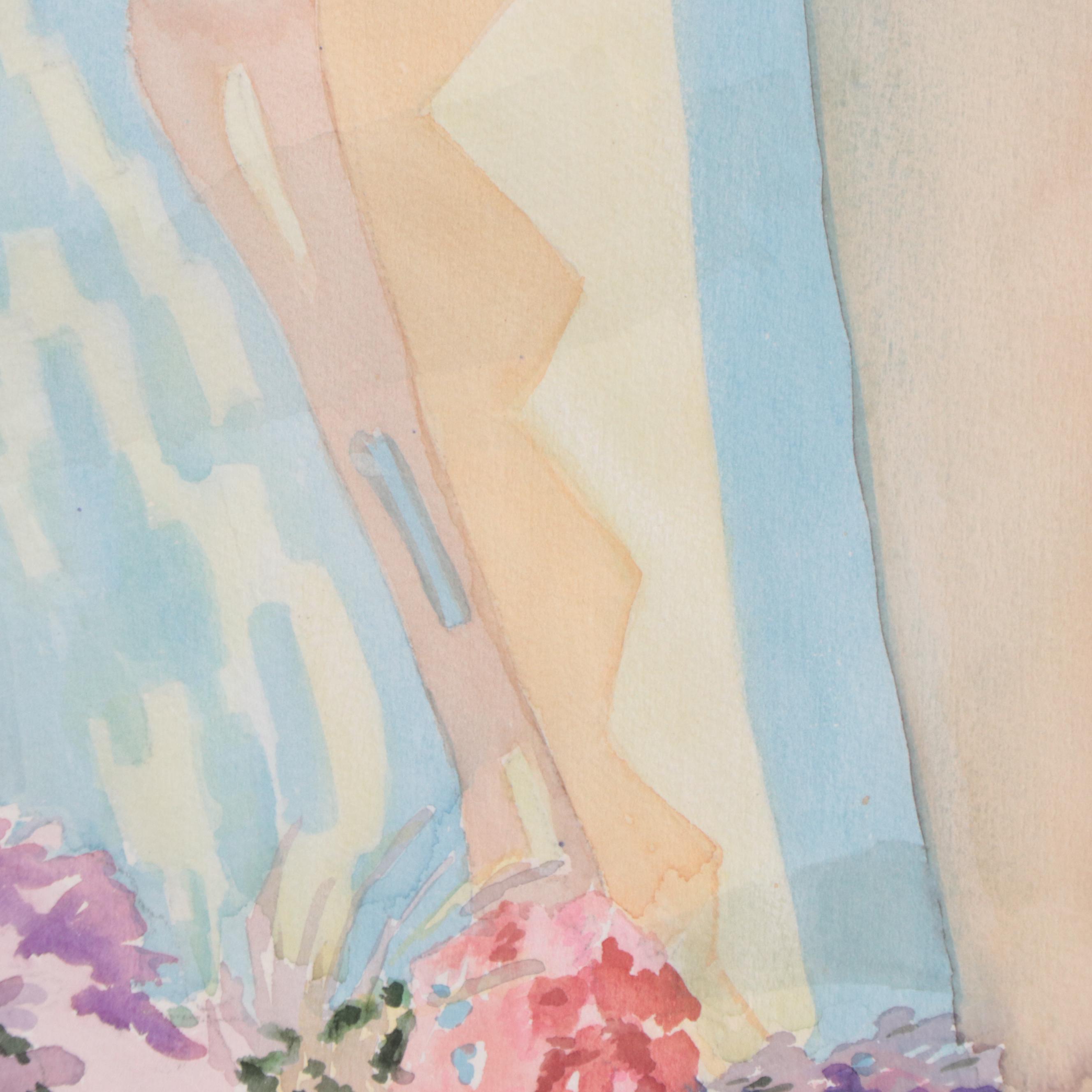 Susan Grier Still Life Watercolor Painting Flowers, 21st Century