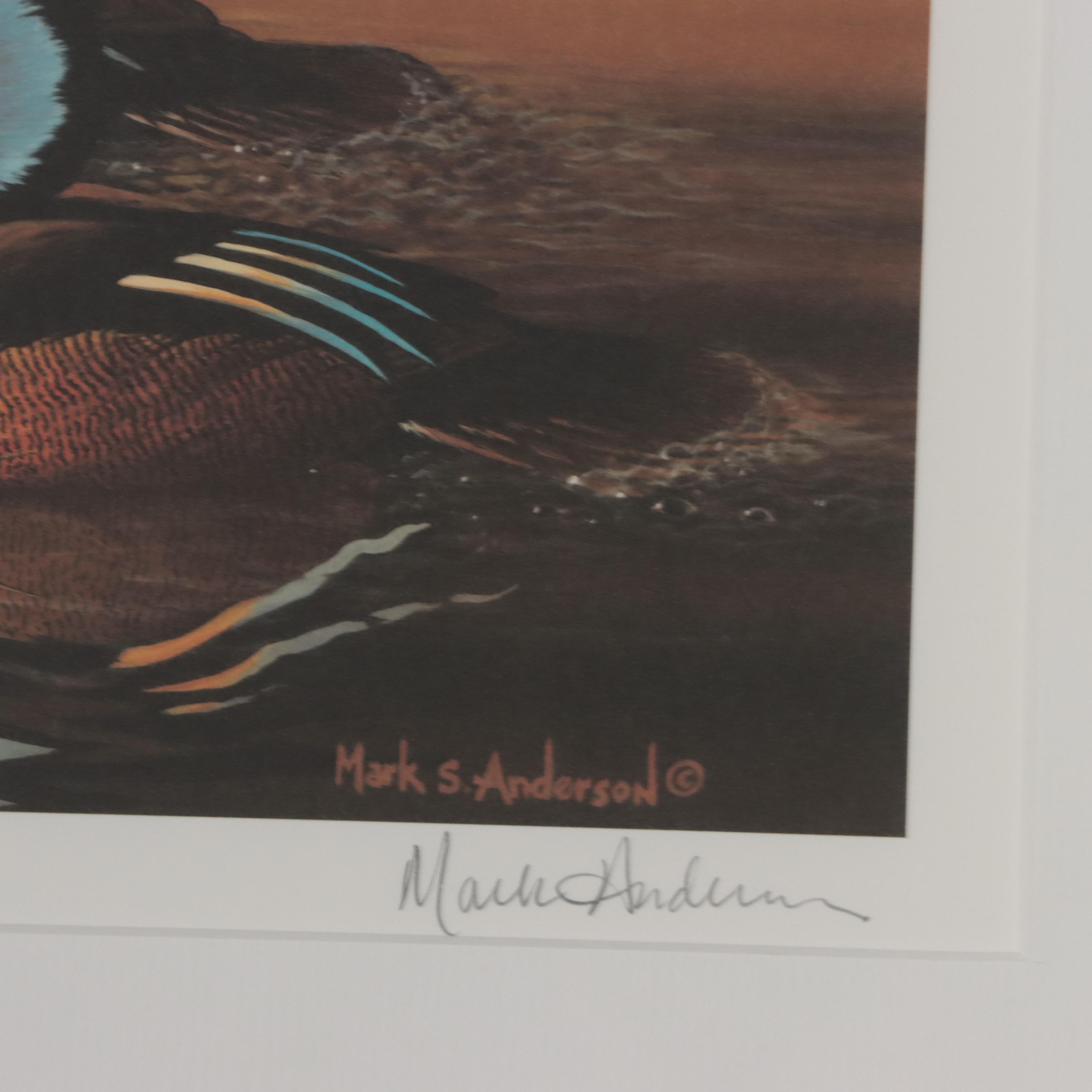 Waterfowl Themed Offset Lithographs and Postage Stamps