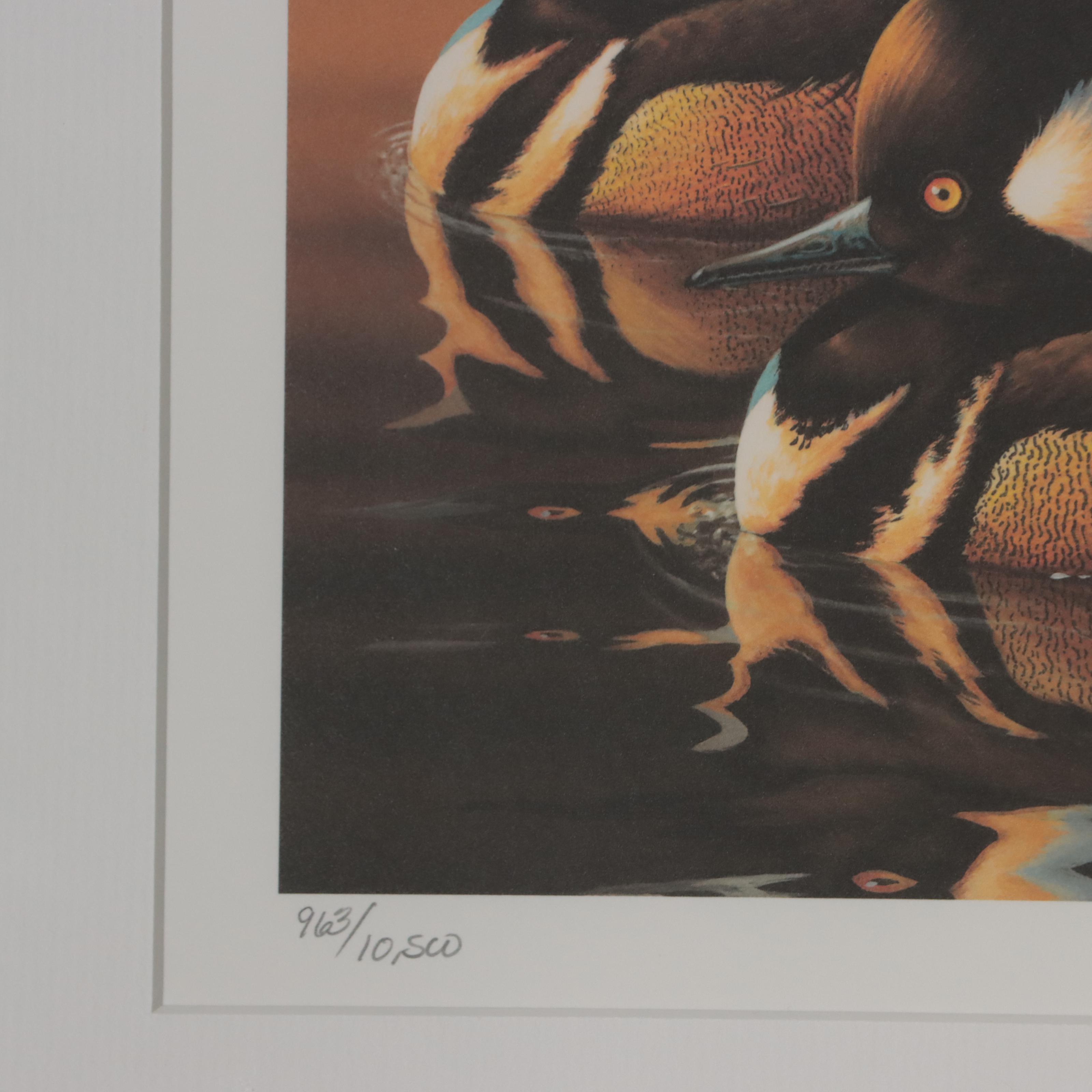 Waterfowl Themed Offset Lithographs and Postage Stamps