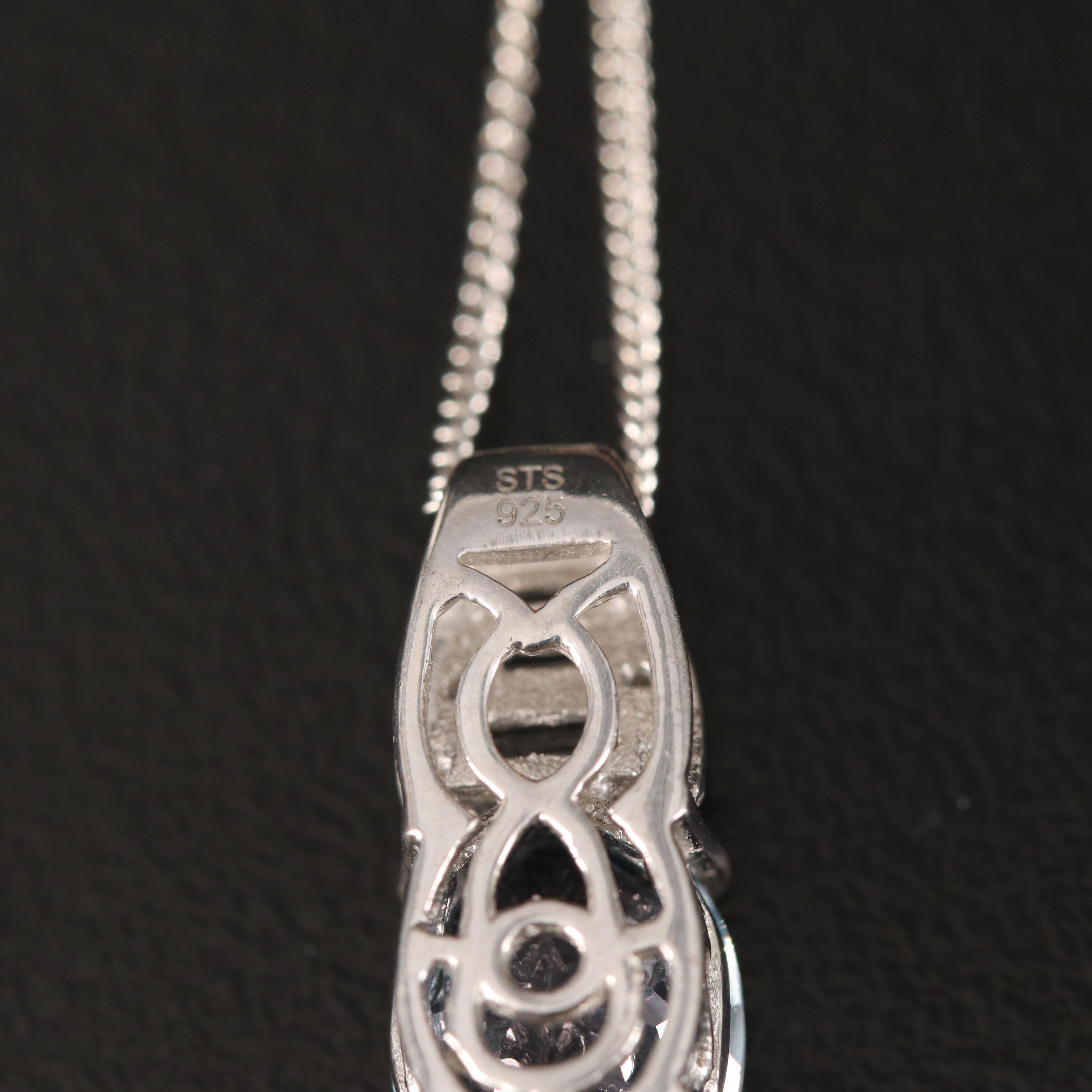 Sterling Pendant Necklaces and Rings Including Kyanite, Corundum and Zircon