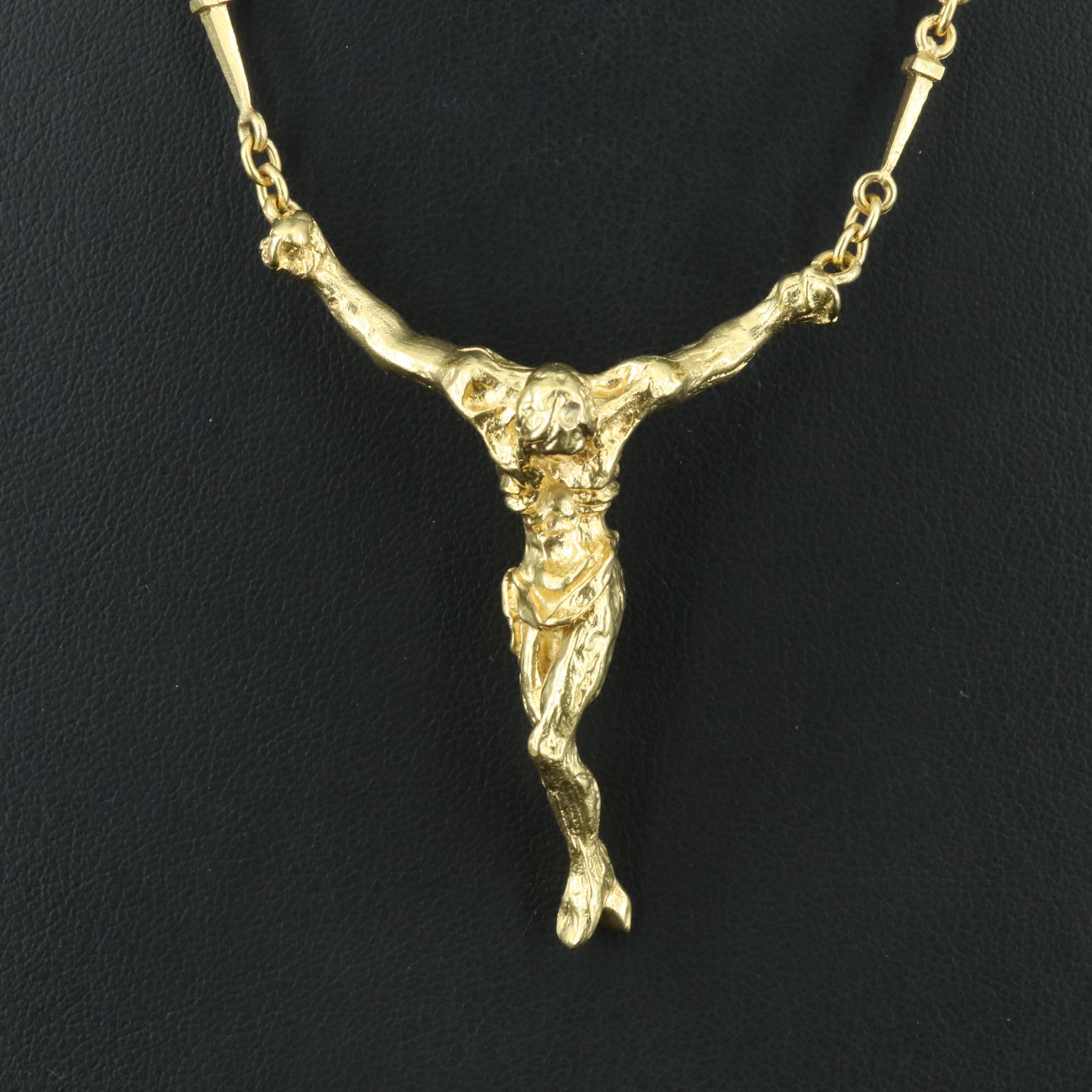 Salvador Dali "Christo De San Juan De Le Cruz" 18K Necklace