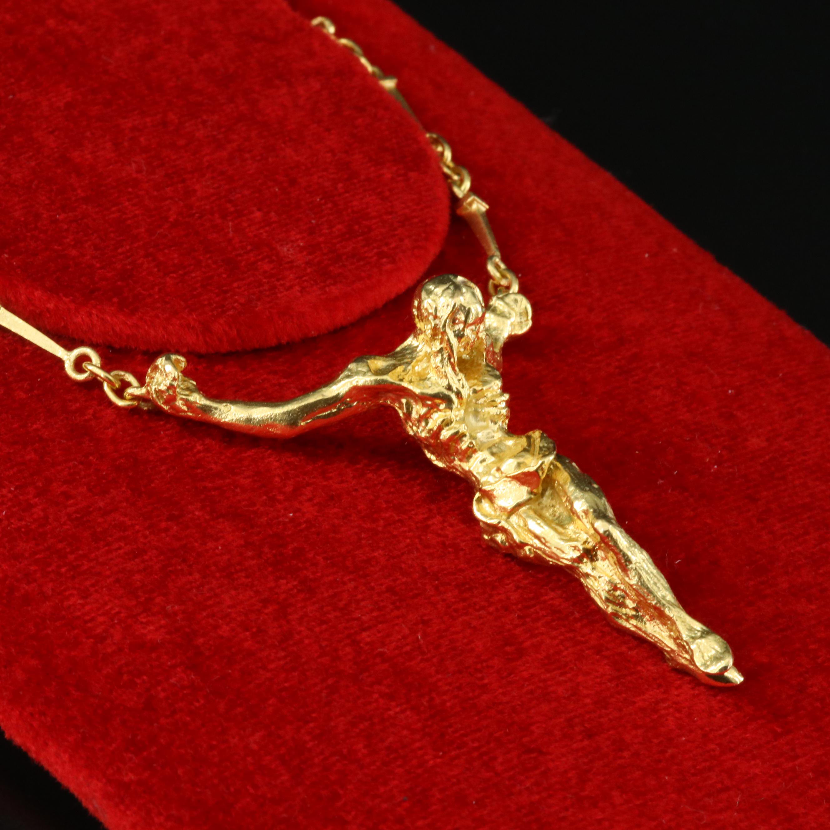 Salvador Dali "Christo De San Juan De Le Cruz" 18K Necklace