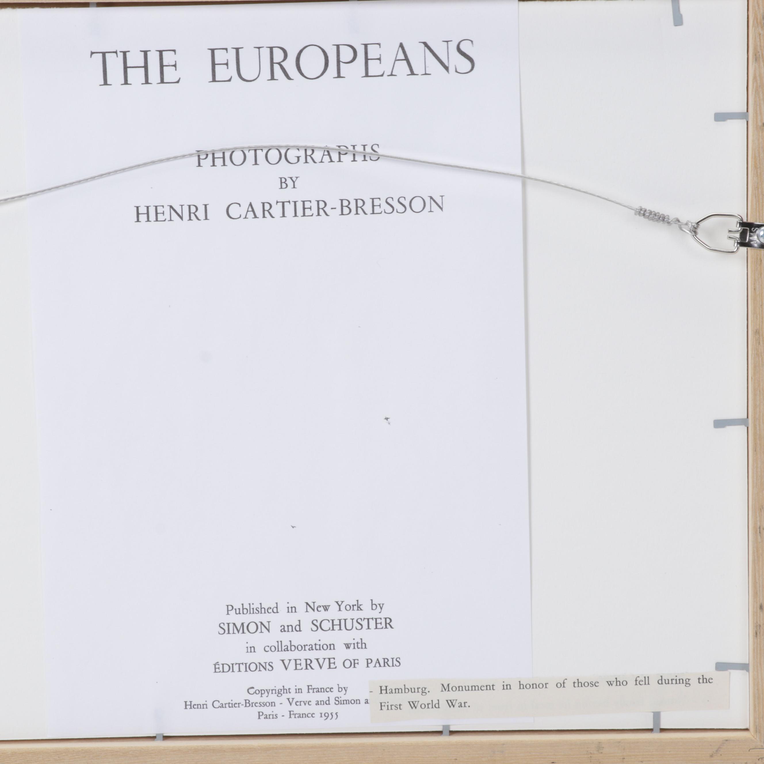 Henri Cartier-Bresson Rotogravure "Hamburg" From "The Europeans," 1955