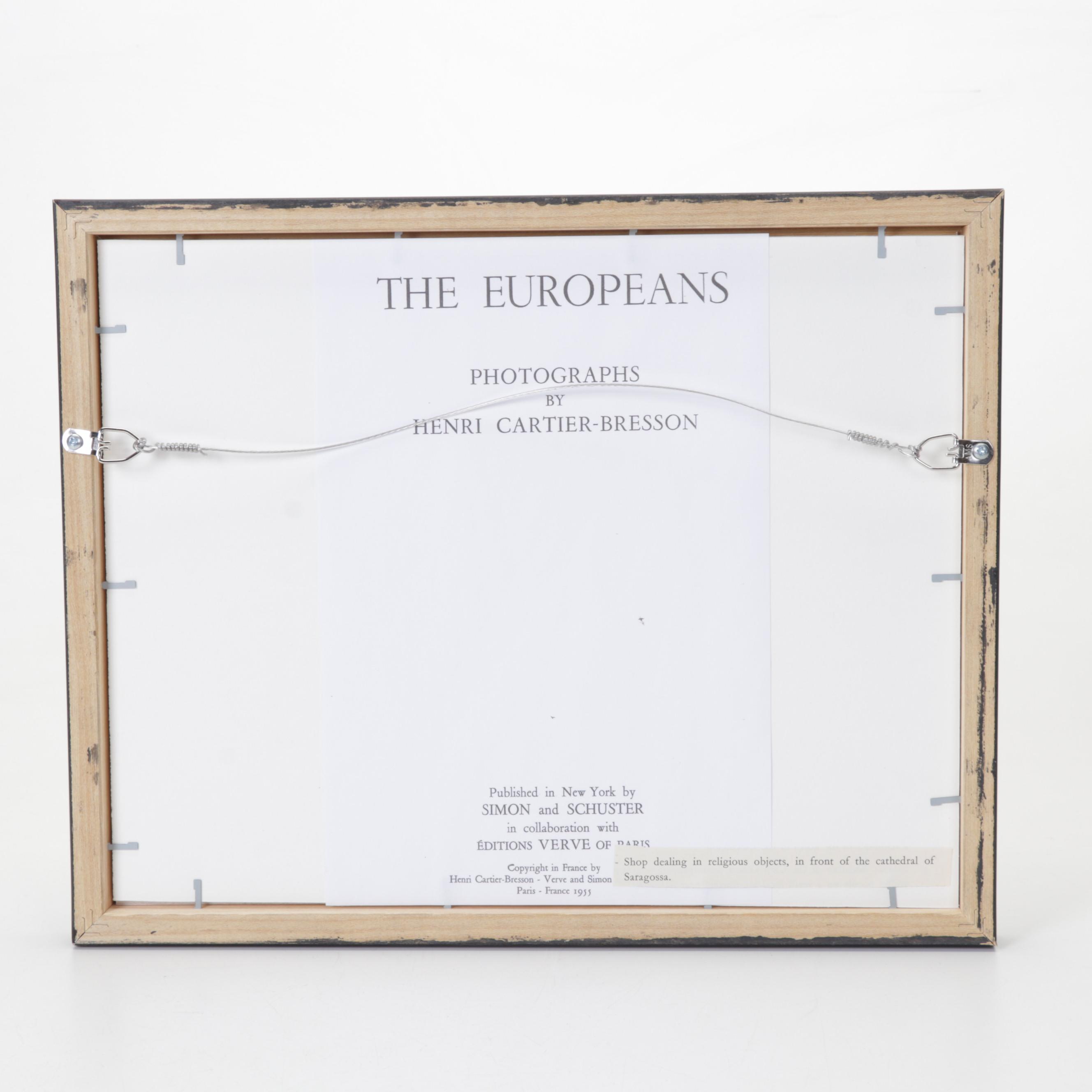 Henri Cartier-Bresson Zaragoza Shop Rotogravure From "The Europeans," 1955