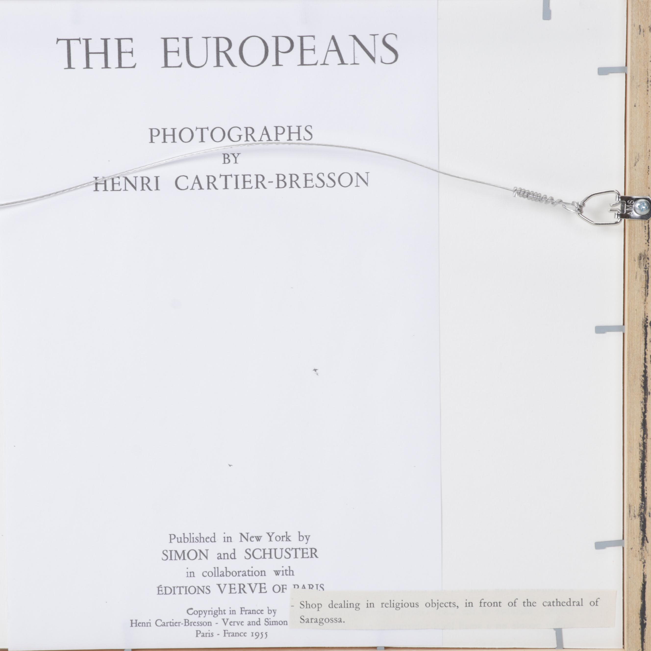 Henri Cartier-Bresson Zaragoza Shop Rotogravure From "The Europeans," 1955