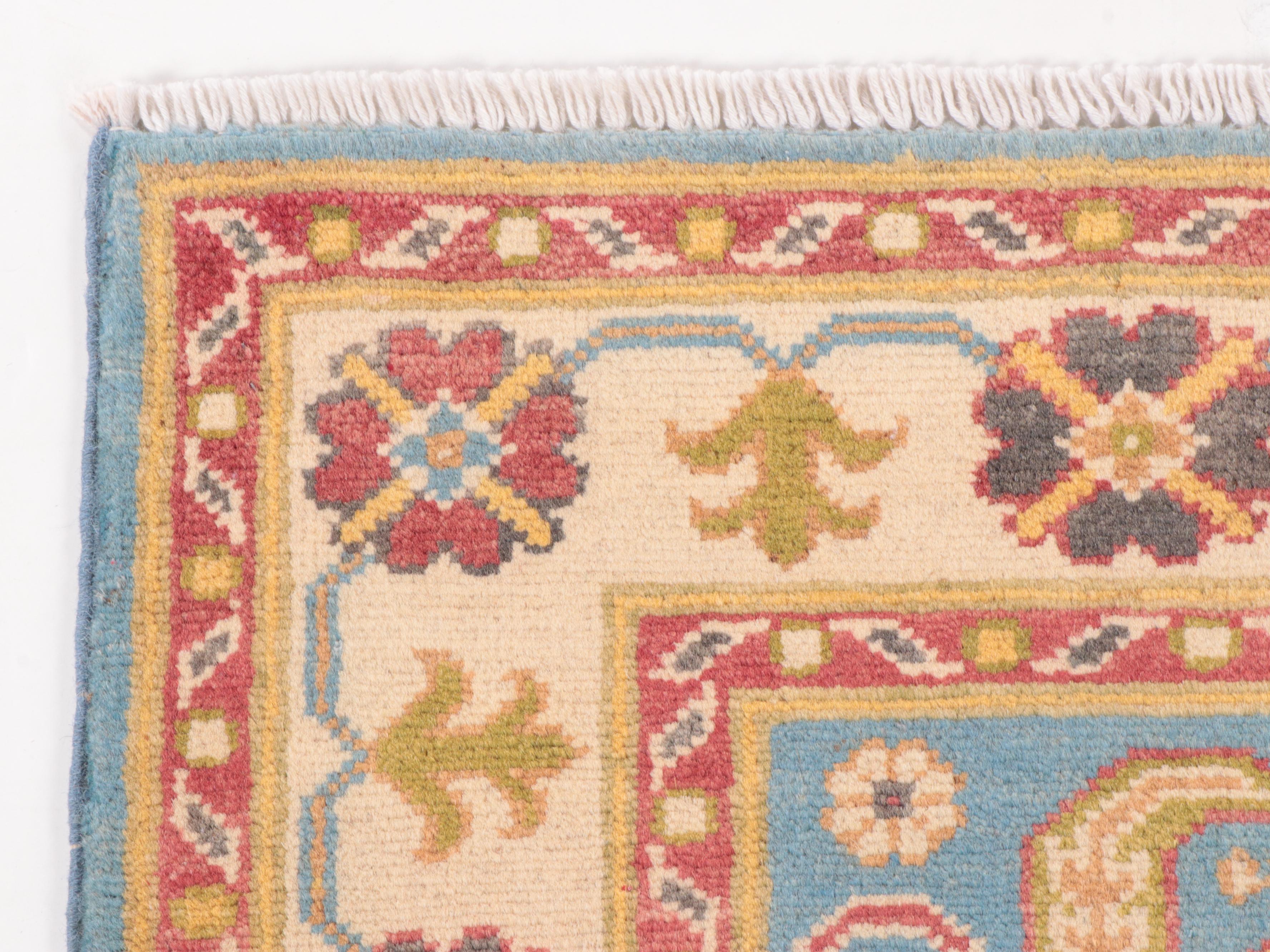 3'3 x 4'8 Hand-Knotted Pakistani Kazak Area Rug