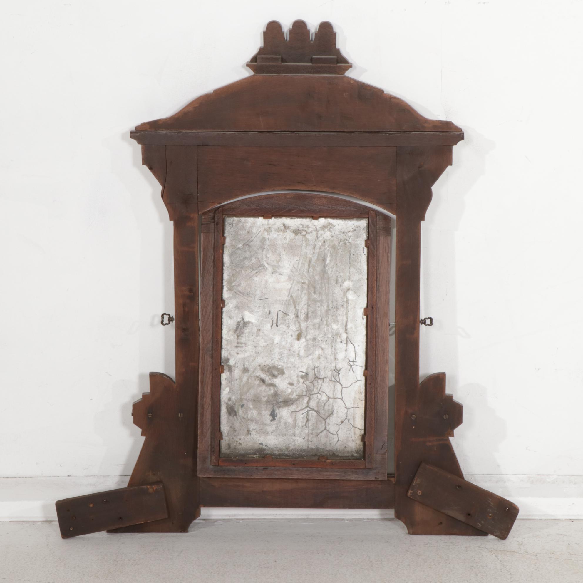 Victorian Walnut Dresser with Marble Insert Top, Late 19th to Early 20th Century