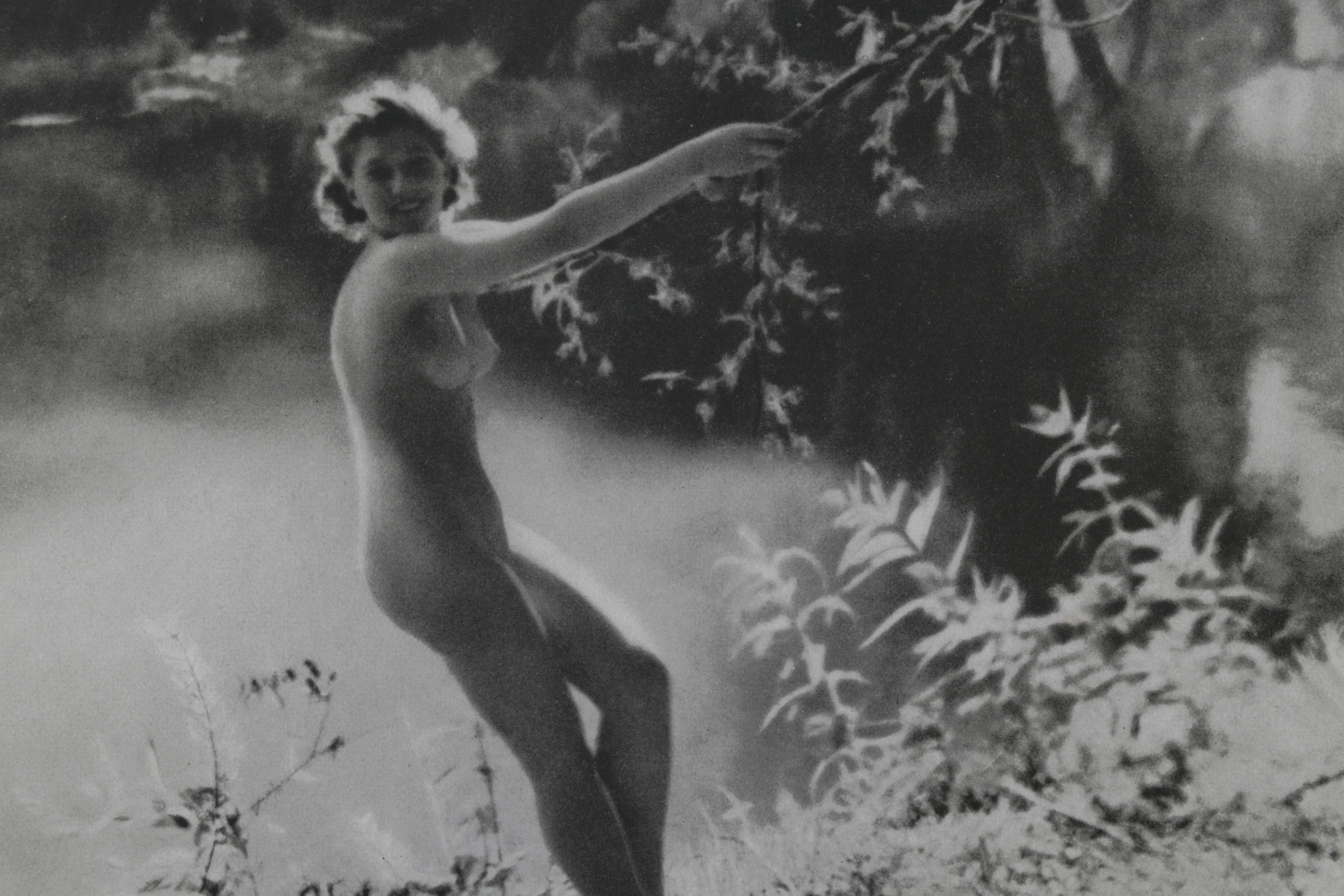 Carl Semon Female Nude Portrait Halftone From "Das Deutsche Aktwerk," Circa 1940