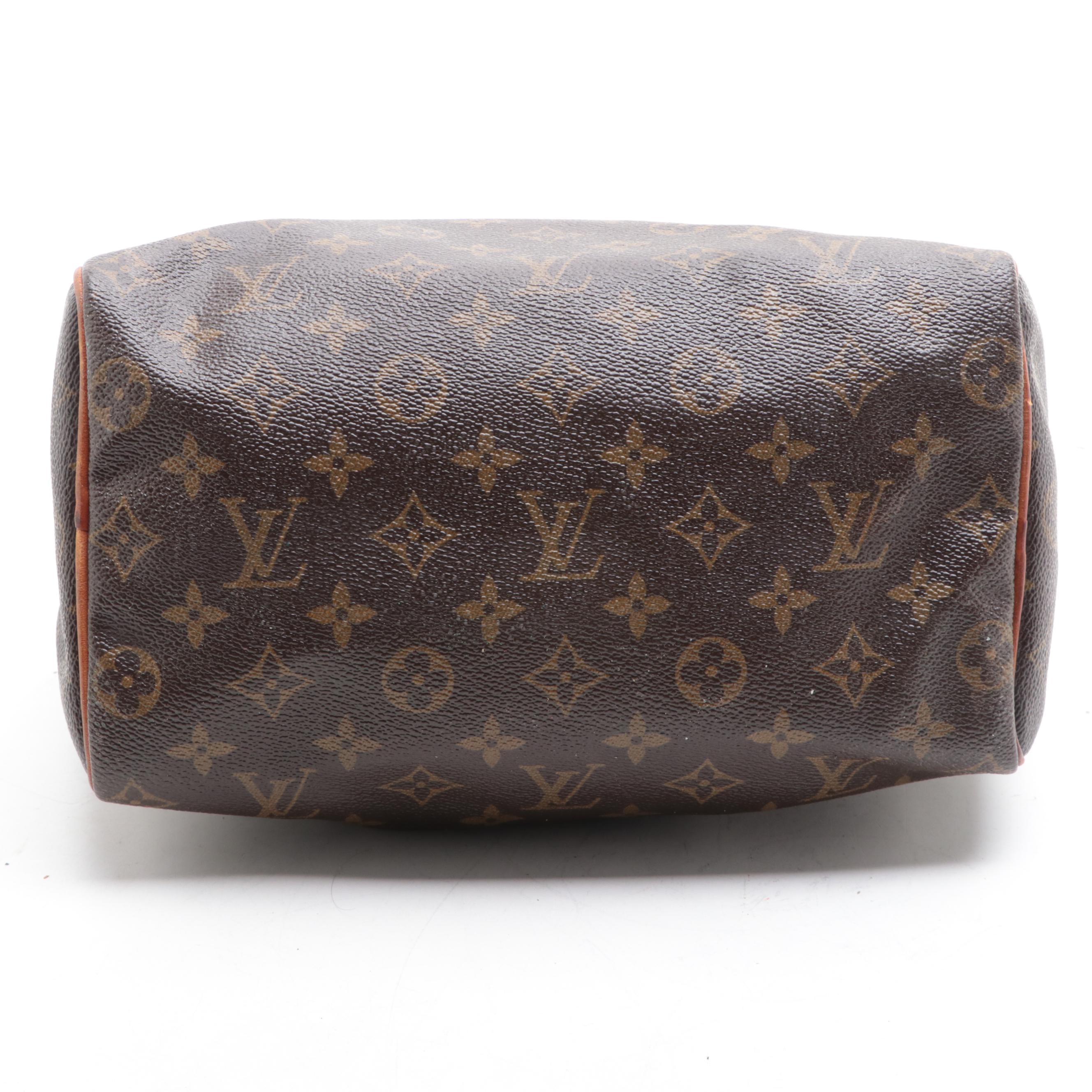 Louis Vuitton Speedy 25 Satchel in Monogram Canvas with Vachetta Leather