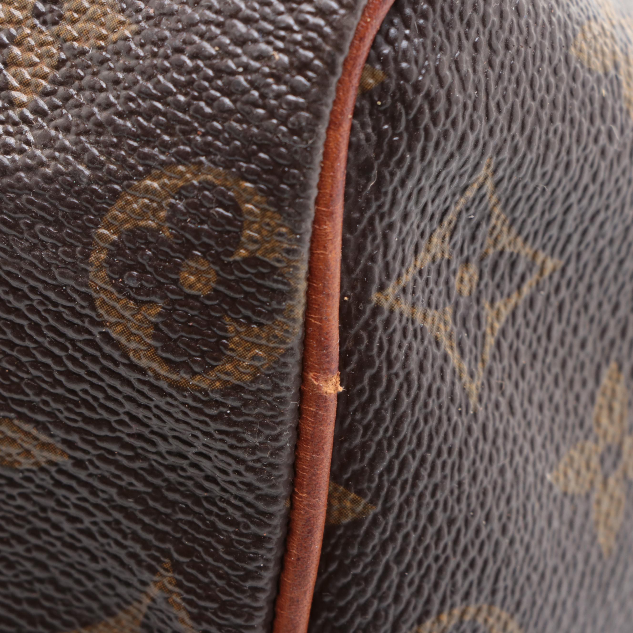 Louis Vuitton Speedy 25 Satchel in Monogram Canvas with Vachetta Leather