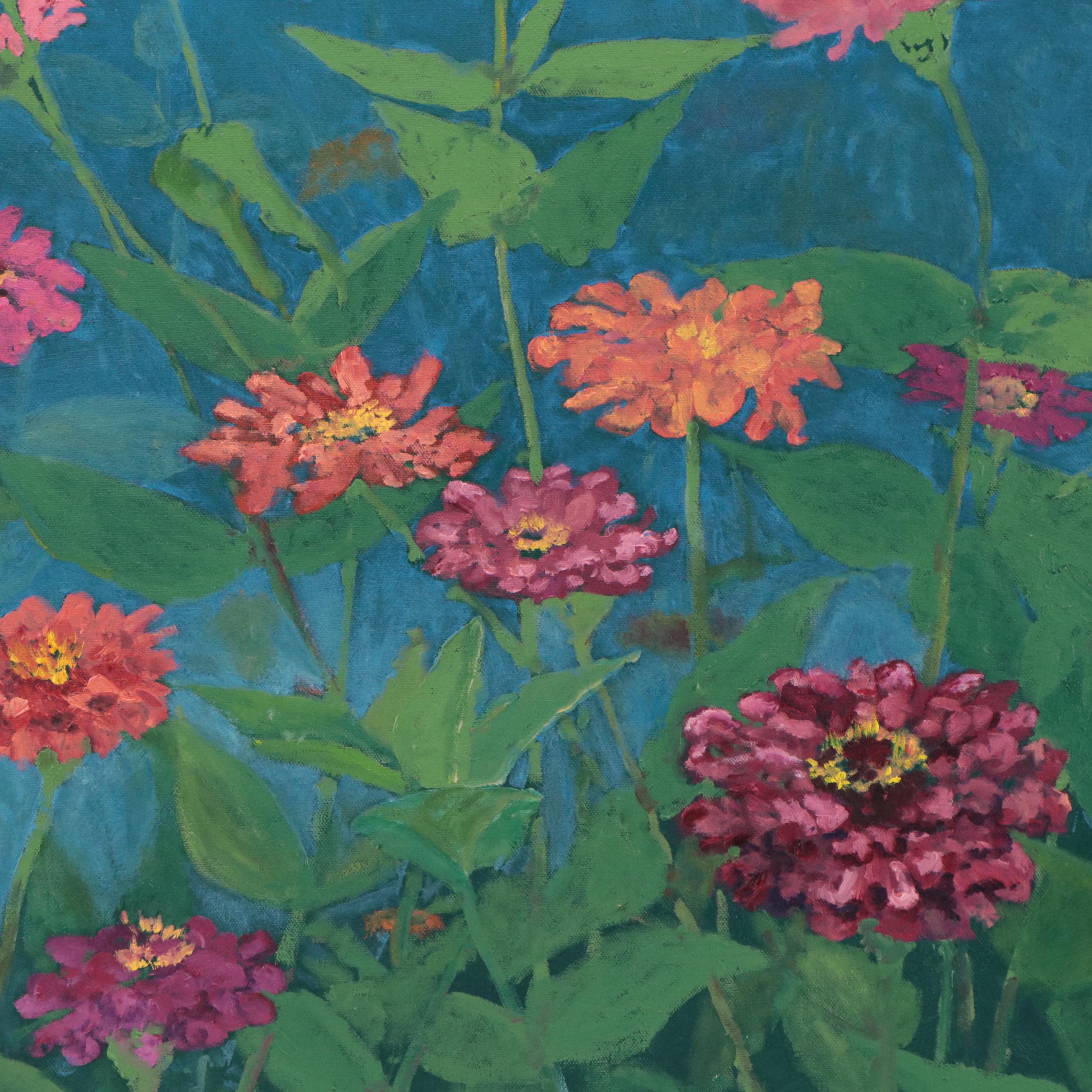 Susan Grier Floral Oil Painting, 21st Century