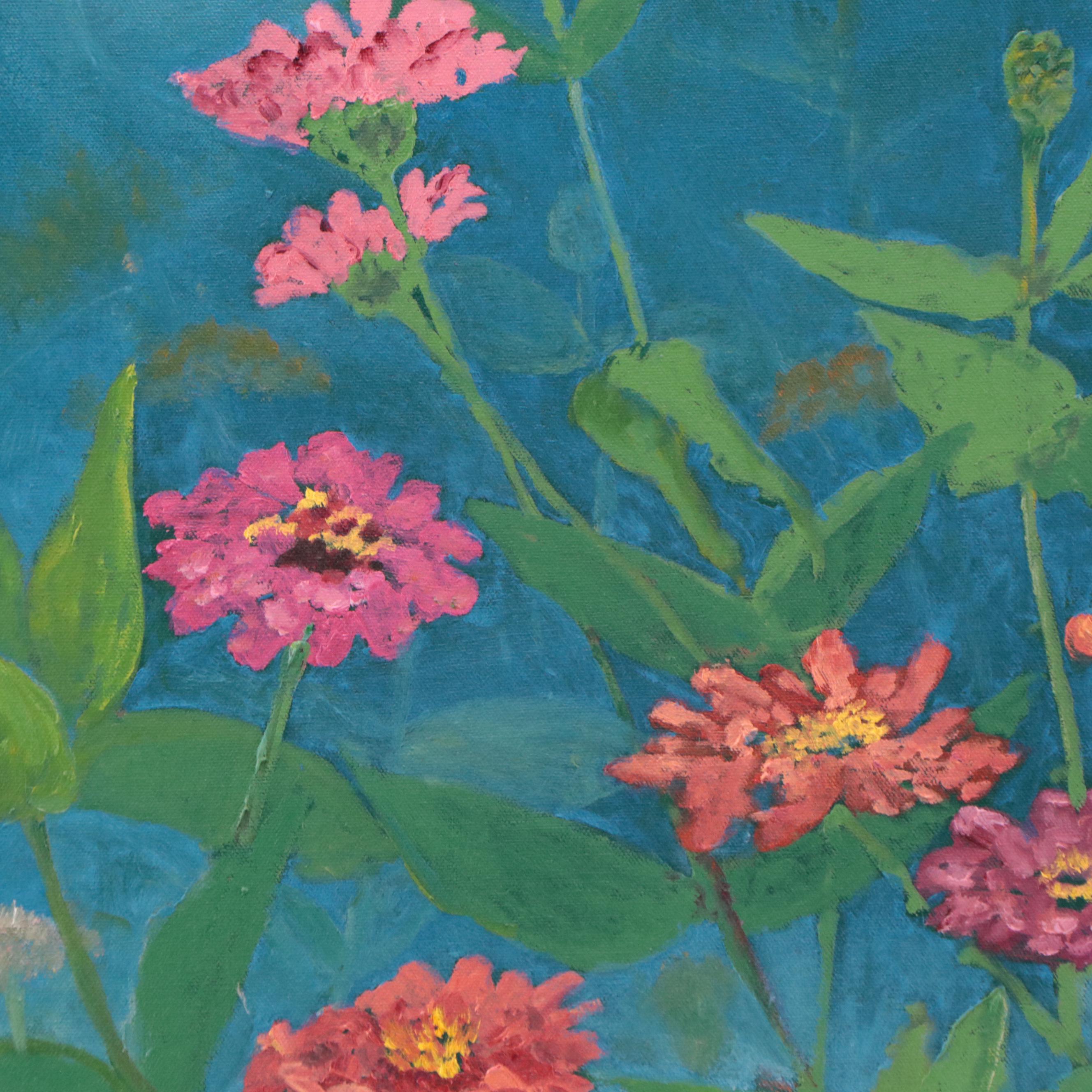 Susan Grier Floral Oil Painting, 21st Century