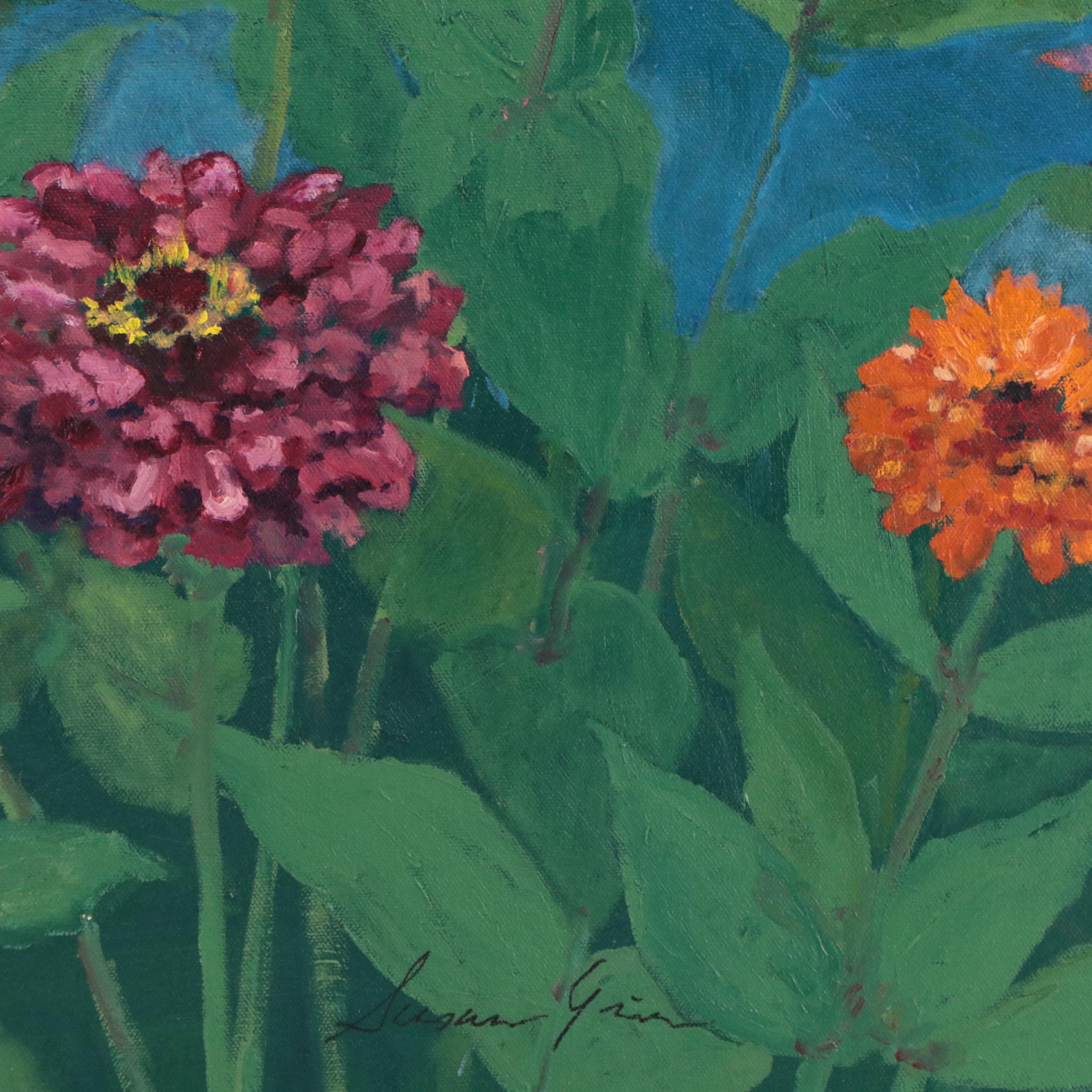 Susan Grier Floral Oil Painting, 21st Century