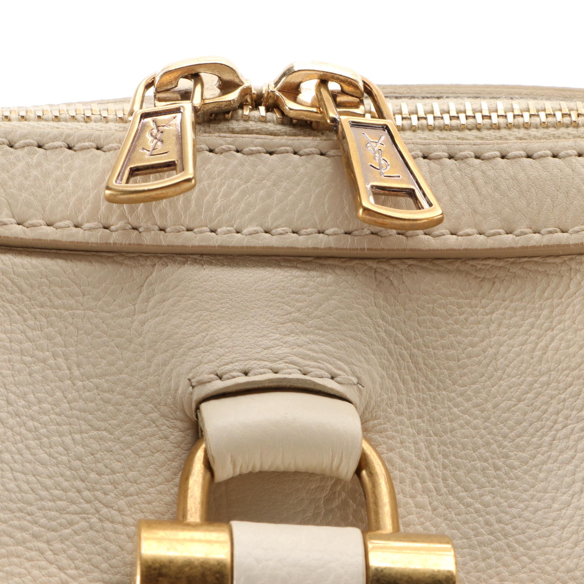 Yves Saint Laurent Muse Grained Leather Top Handle Bag